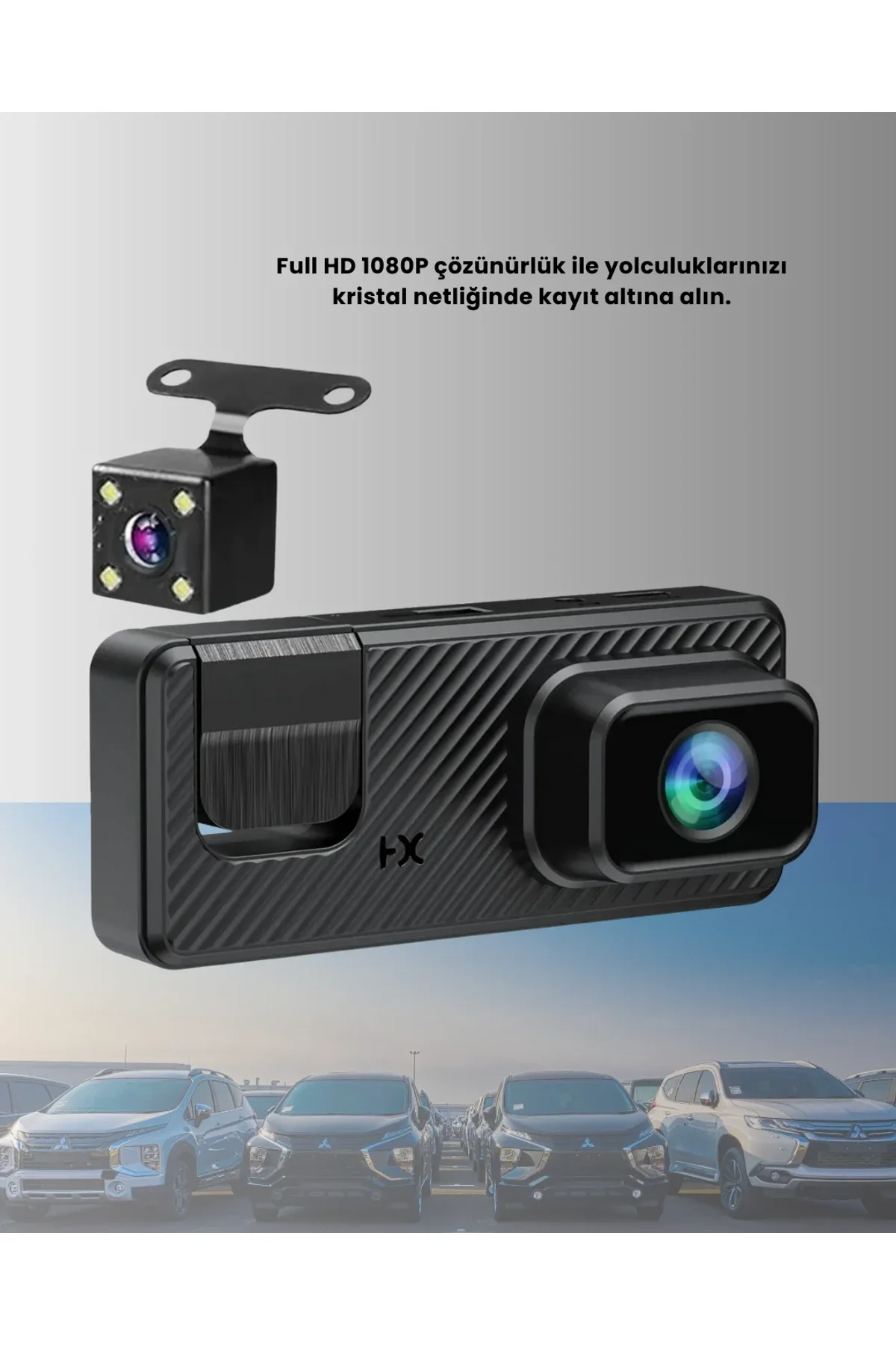 Çok Açılı Araç İçi Dvr | Ön İç Arka Kamera, Döngü Video Kaydı - Just Cheap Store Görsel 5