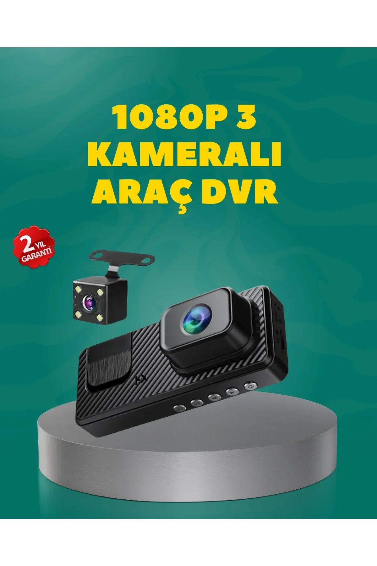 Full Hd 1080p Araç Kamerası | Gece Görüşlü, Döngü Kayıt Ve Geri Görüş - Just Cheap Store Görsel 2