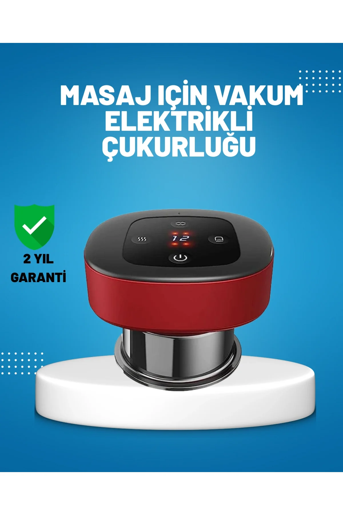 Elektrikli Vakumlu Çukurluk Masaj Aleti Isıtmalı Ve Kırmızı Işıklı Terapi Seti