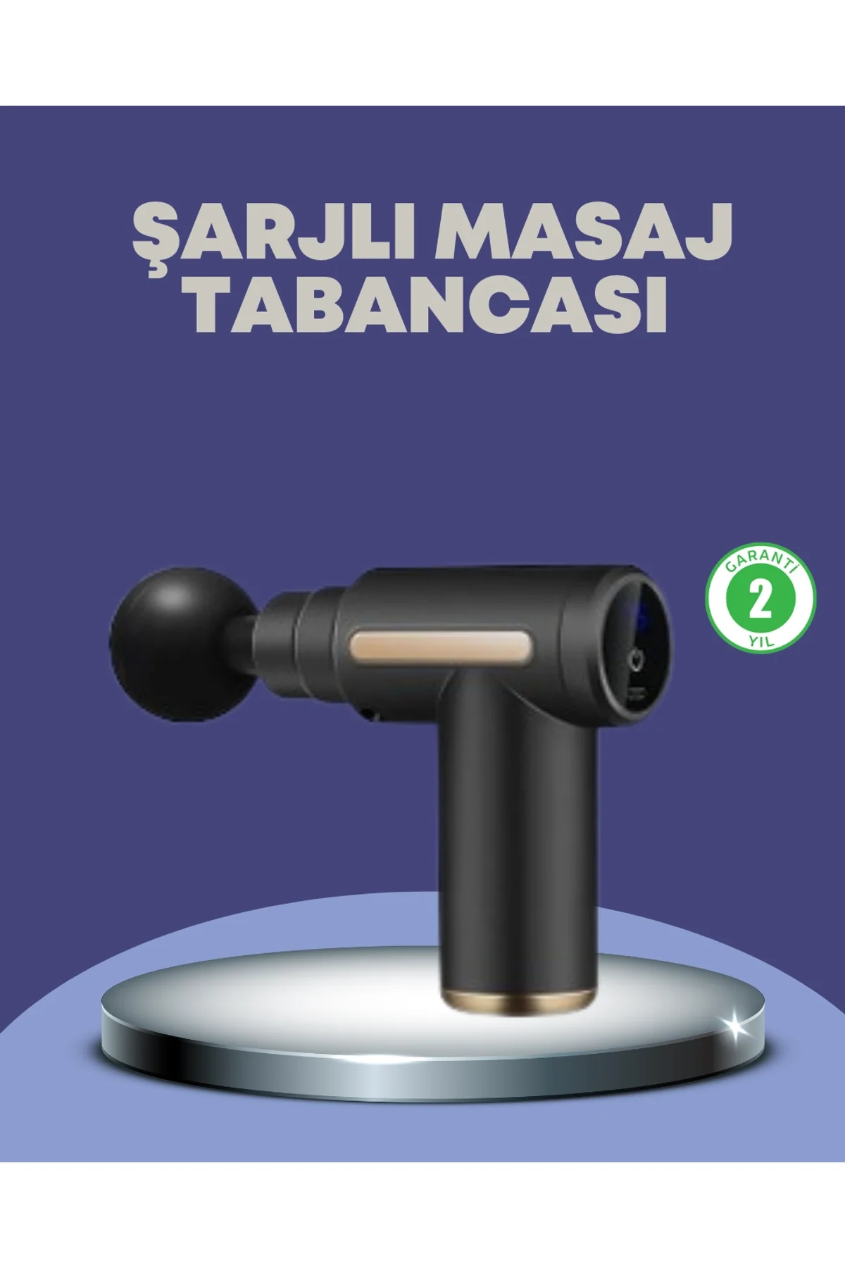 Sporcu Kas Masaj Tabancası 6 Kademe Güçlü Titreşim 4 Başlık Şarjlı Masaj Aleti