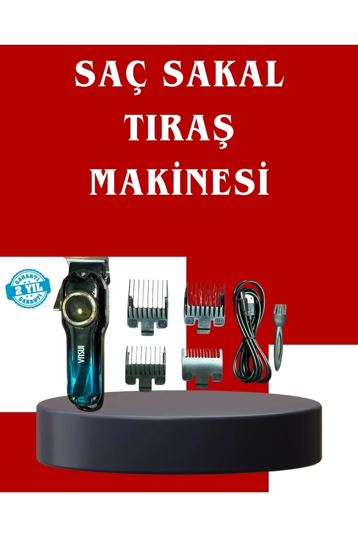 Uzun Çalışma Süreli Lcd Göstergeli Saç Kesme Makinesi - Just Cheap Store Görsel 2