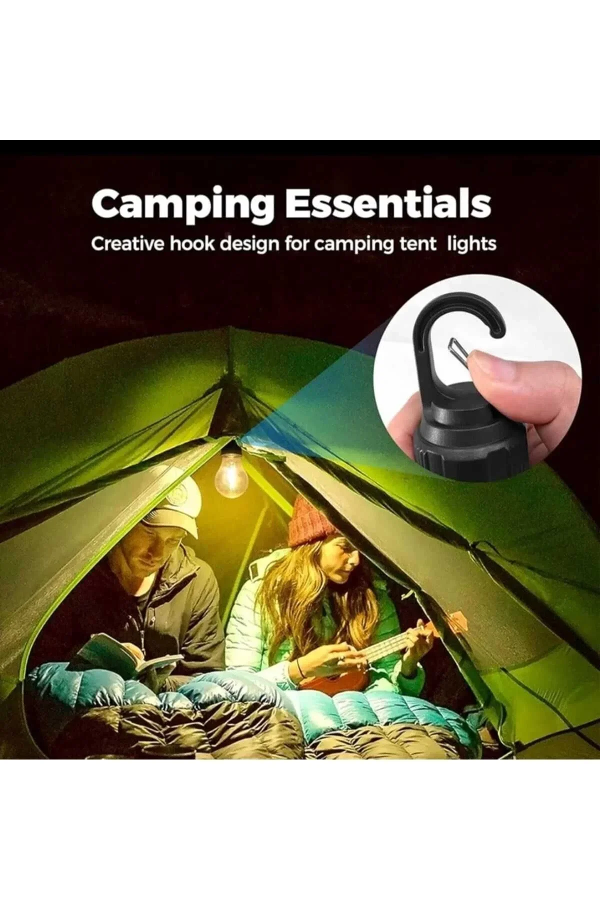Taşınabilir Şarjlı Led Ampül Outdoor Kamp Bahçe Lambası 10w Askılı Kırılmaz Led Işık - Just Cheap Store Görsel 5