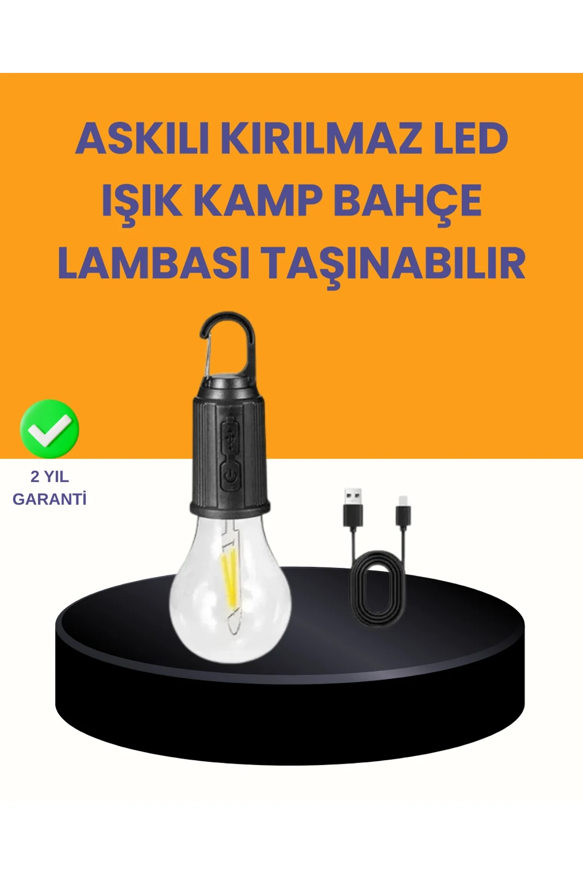 Akıllı Sensörlü Usb Şarjlı Kamp Lambası