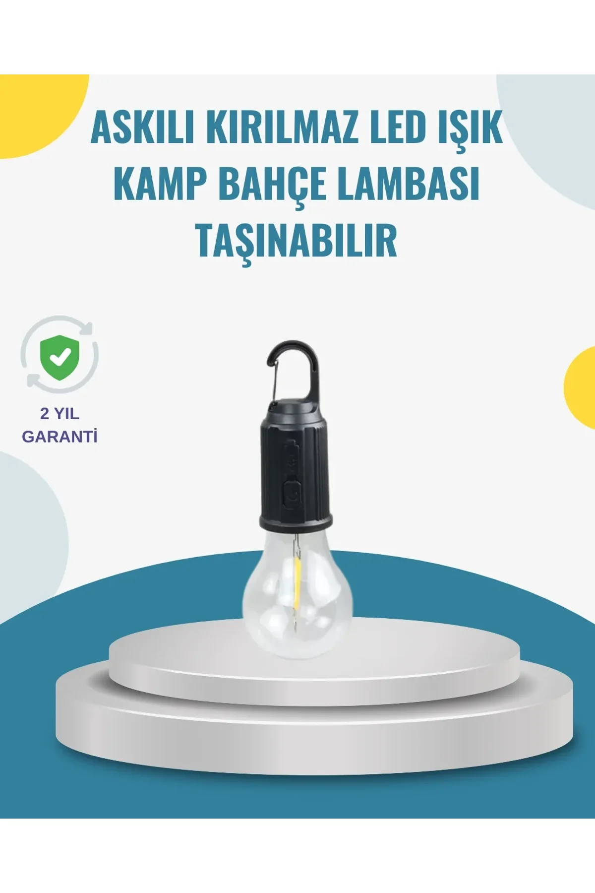 Taşınabilir Sıcak Işık Yayan Kamp Lambası - Just Cheap Store Görsel 2