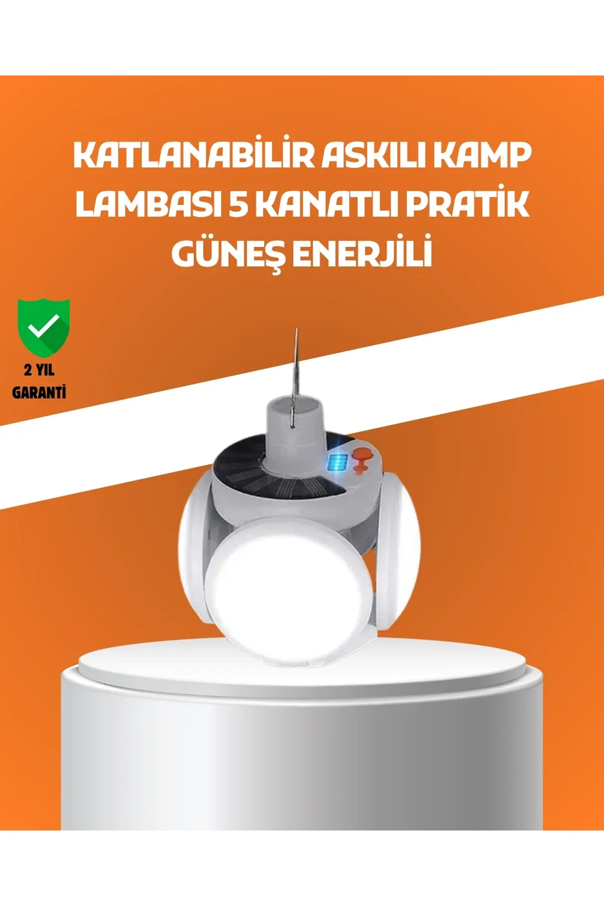 Çok Amaçlı Katlanabilir Güneş Enerjili Kamp Lambası – Masa Üstü Ve Asılabilir Kullanım - Just Cheap Store Görsel 2