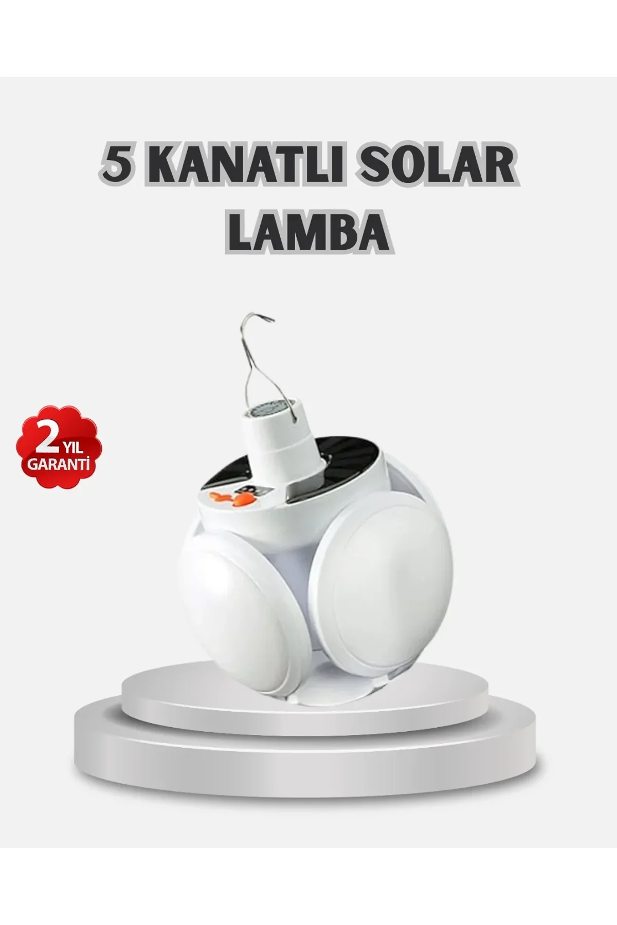 Güneş Enerjili Ve Usb Şarjlı Led Kamp Lambası – 5 Farklı Işık Modlu, Askılı Tasarım - Just Cheap Store Görsel 2