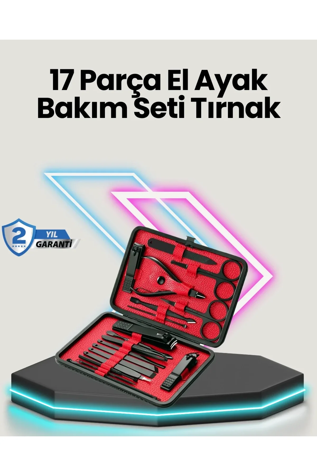 Profesyonel Paslanmaz Çelik Manikür &amp; Pedikür Seti - Just Cheap Store Görsel 2