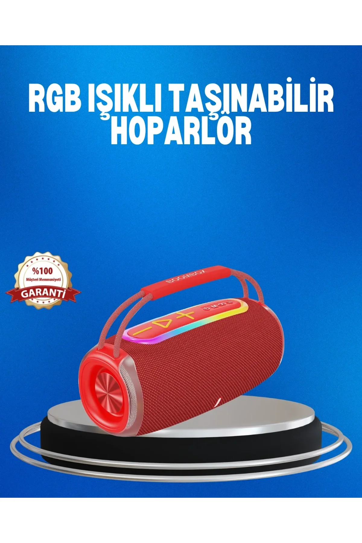 Rgb Led Işıklı 20w Taşınabilir Hoparlör Bluetooth 5.3 + Type-c Şarj - Just Cheap Store Görsel 2