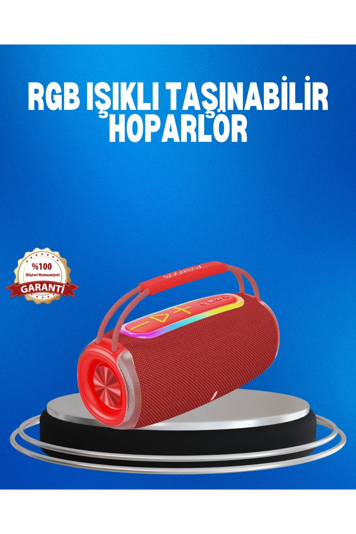Rgb Led Işıklı 20w Taşınabilir Hoparlör Bluetooth 5.3 + Type-c Şarj