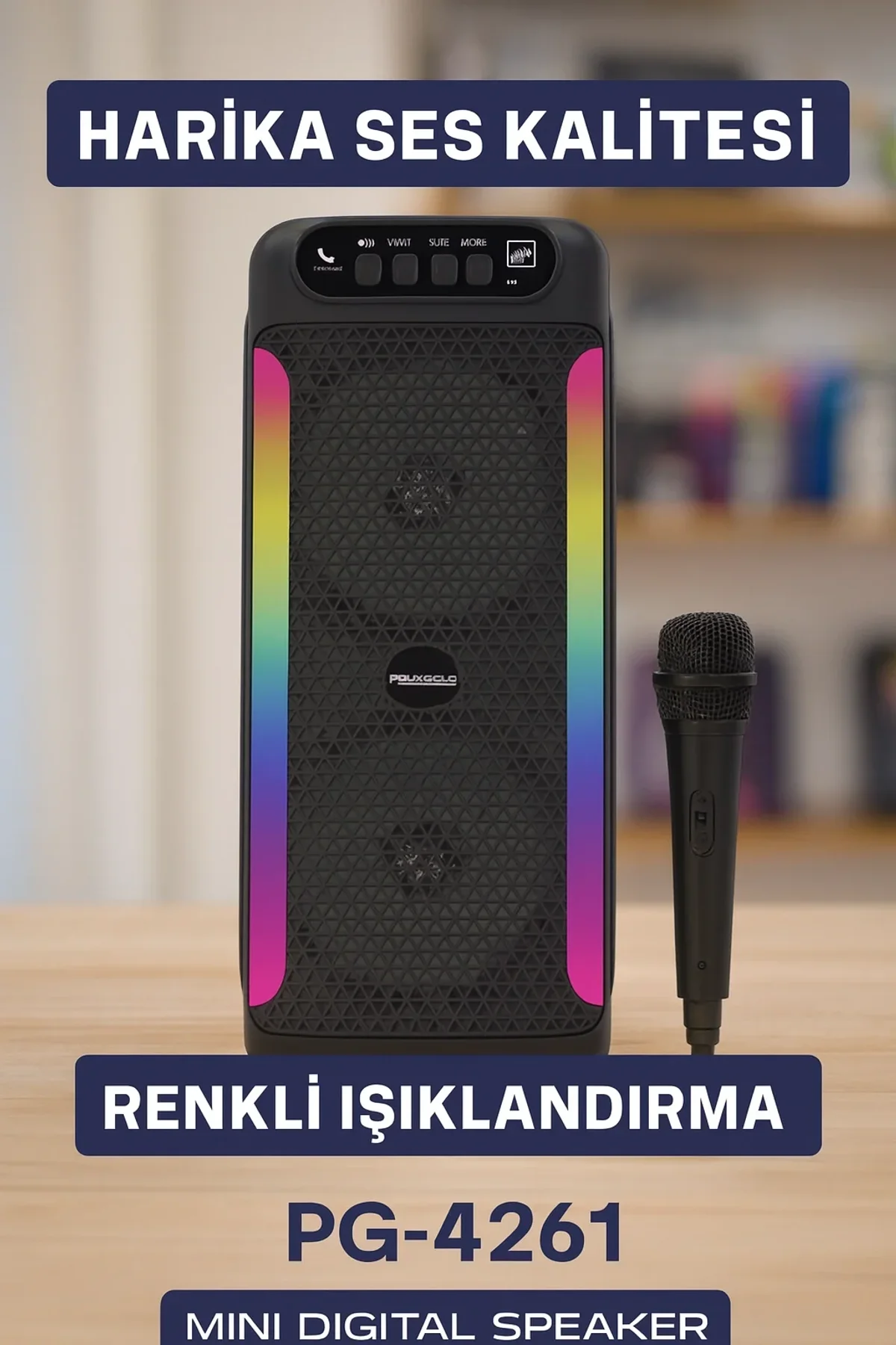Taşınabilir Şarjlı Hoparlör Usb, Sd Kart, Aux Girişli - Just Cheap Store Görsel 3