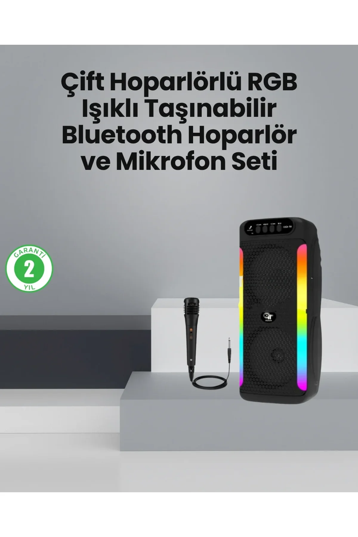 Taşınabilir Şarjlı Hoparlör Usb, Sd Kart, Aux Girişli - Just Cheap Store Görsel 2