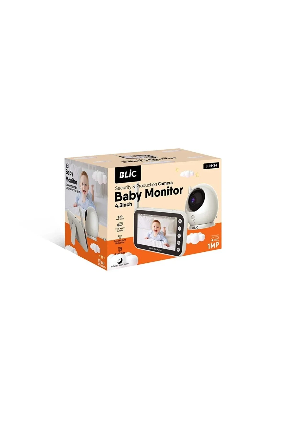 Vothoon 4,3 İnc Bebek Kamerası Izleme Ekranı - Just Cheap Store Görsel 3