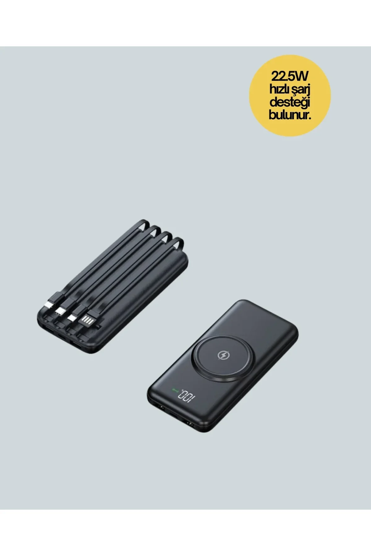 10000mah Kablosuz Ve Hızlı Şarj Destekli Powerbank – Taşınabilir Şarj Gücü - Just Cheap Store Görsel 5
