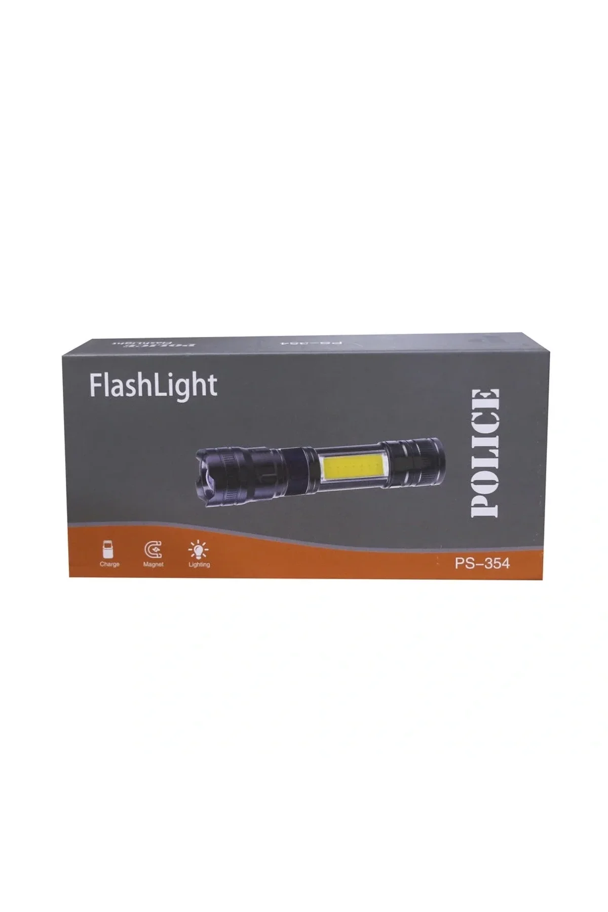 Ps-354 Şarjlı El Feneri Zoomlu, Yan Cob Aydınlatmalı Kırmızı İkaz Işıklı Ve Mıknatıslı Tasarımıyla G - Just Cheap Store Görsel 3