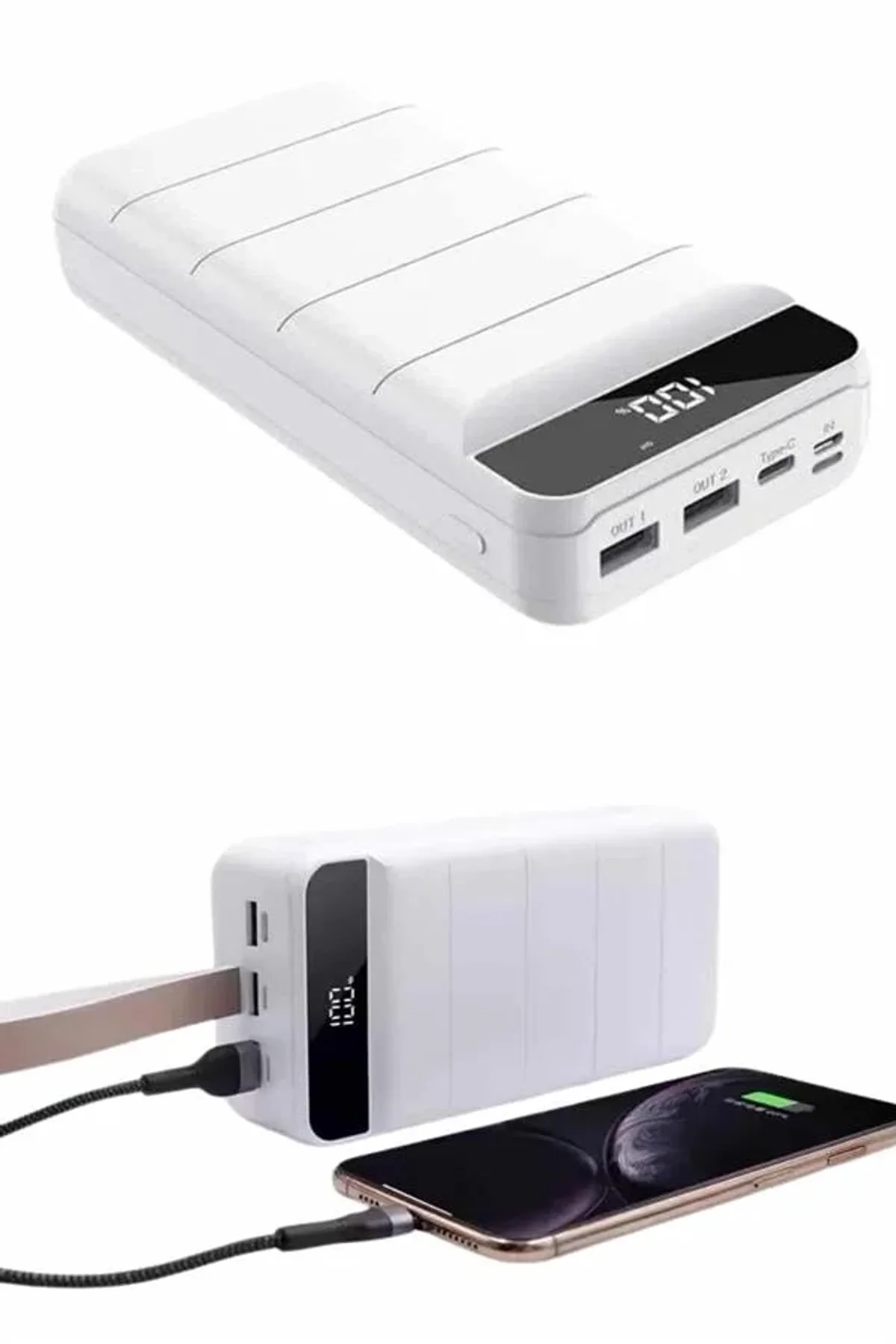 50.000 Mah Powerbank Turbo Hızlı Led Göstergeli Android İos Uyumlu Taşınabilir Askılı - Just Cheap Store Görsel 4