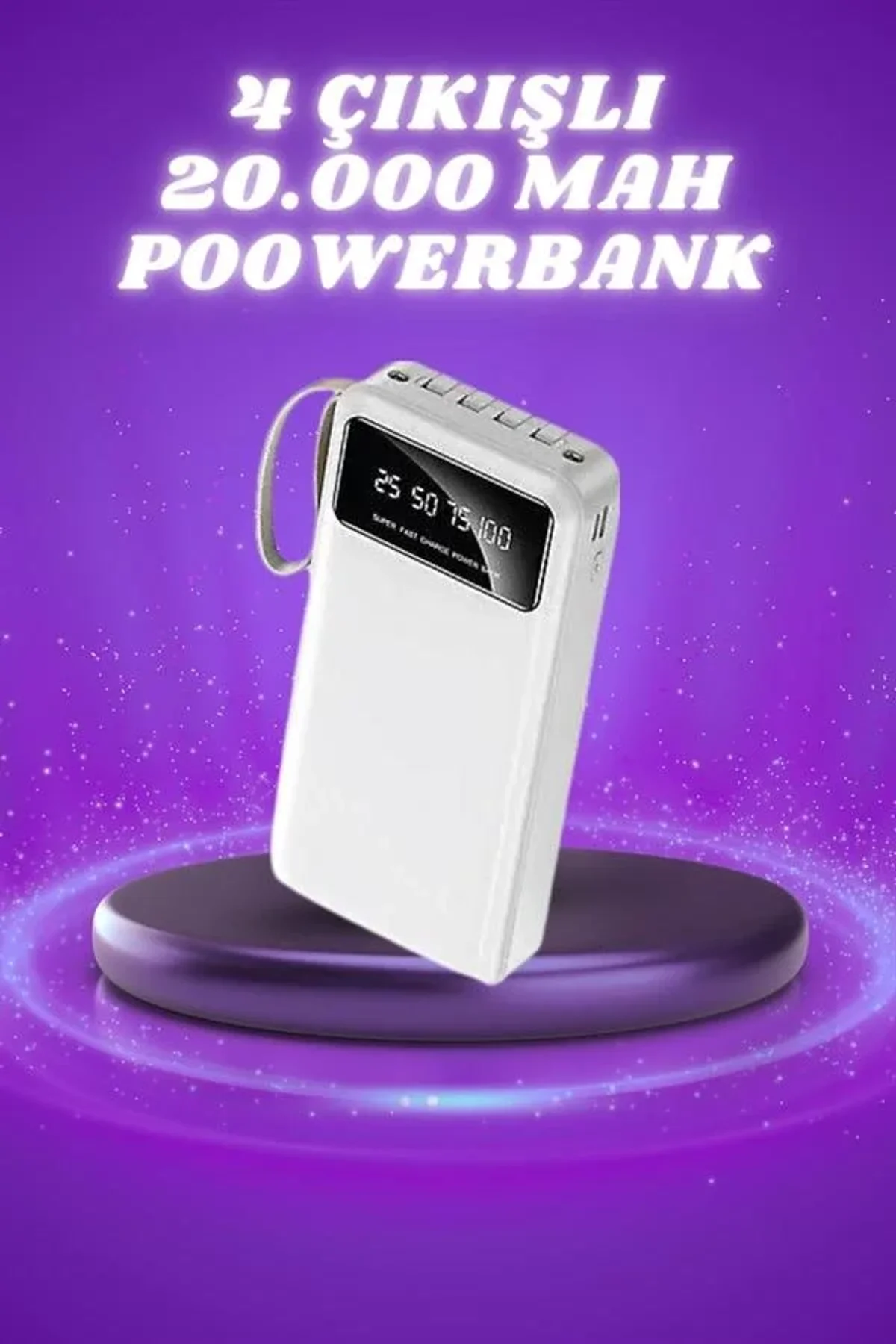 Powerbank Şarj Cihazı 4 Çıkışlı 20.000 Mah Powerbank Taşınabilir Çoklu Giriş - Just Cheap Store Görsel 3