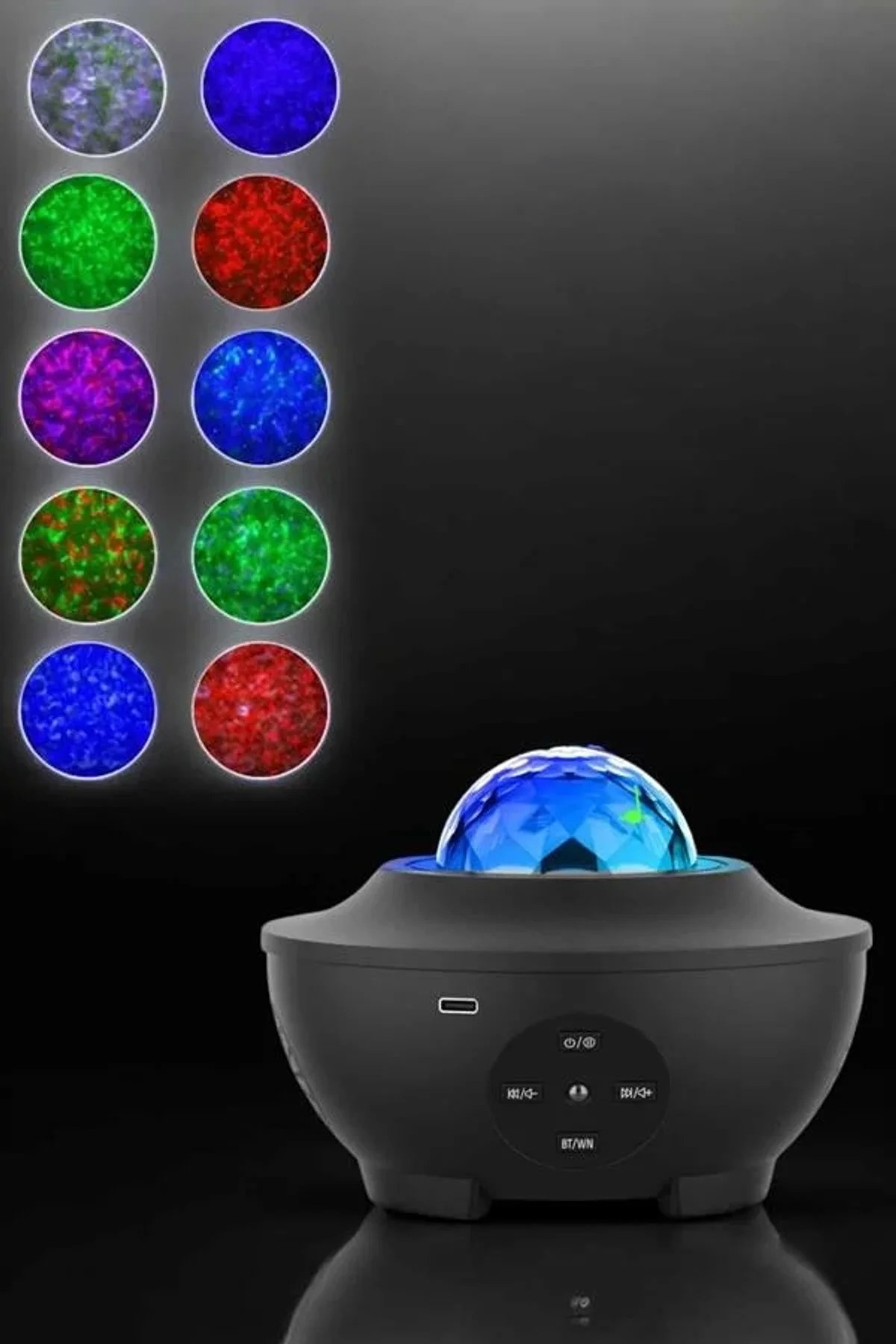 Projektör Yıldız Gece Lambası Disko Topu Bluetooth Bağlantılı Taşınabilir Şarjlı - Just Cheap Store Görsel 4