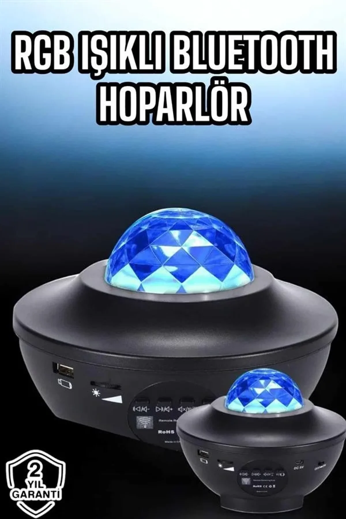 Projektör Yıldız Gece Lambası Disko Topu Bluetooth Bağlantılı Taşınabilir Şarjlı - Just Cheap Store Görsel 2