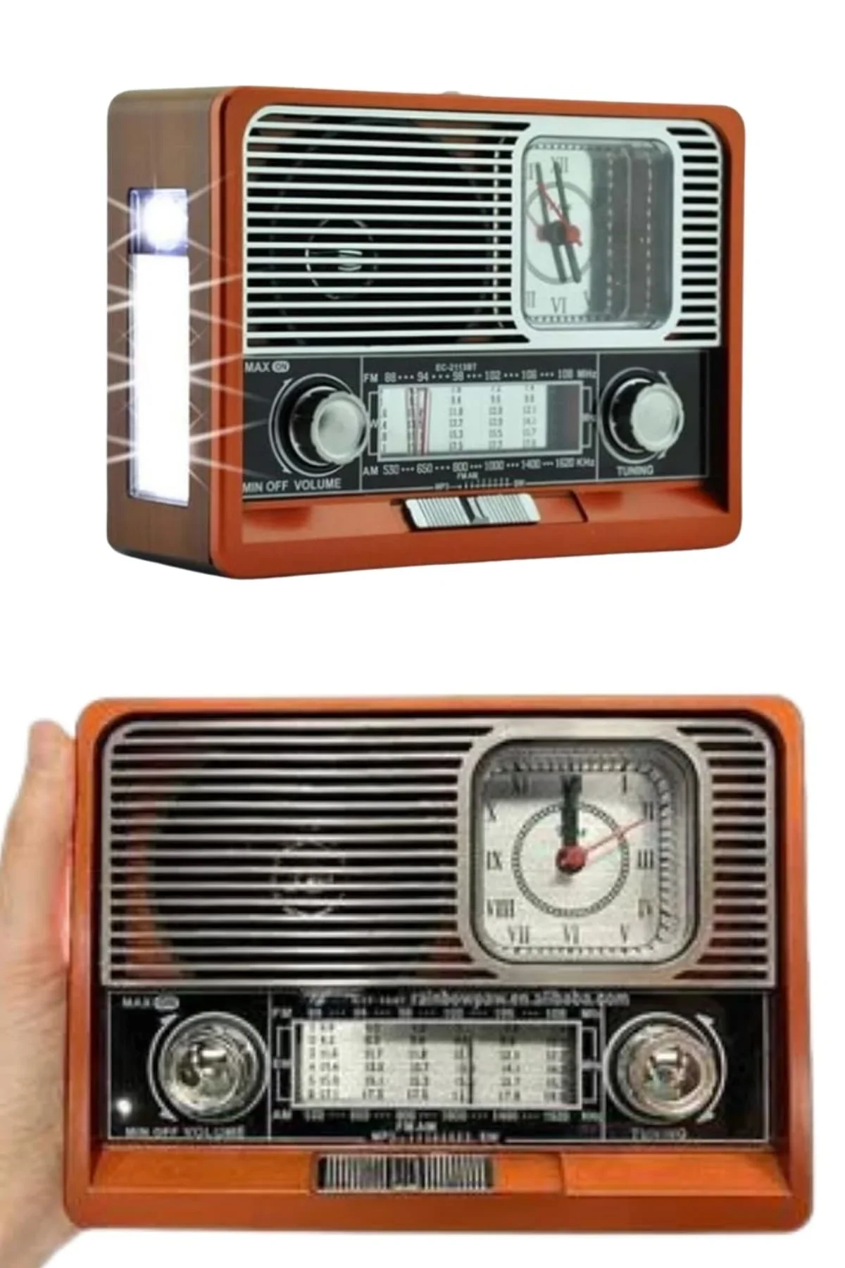 Nostaljik Vintage Radyo Taşınabilir Bluetooth Bağlantılı Hoparlör Radyo - Just Cheap Store Görsel 3