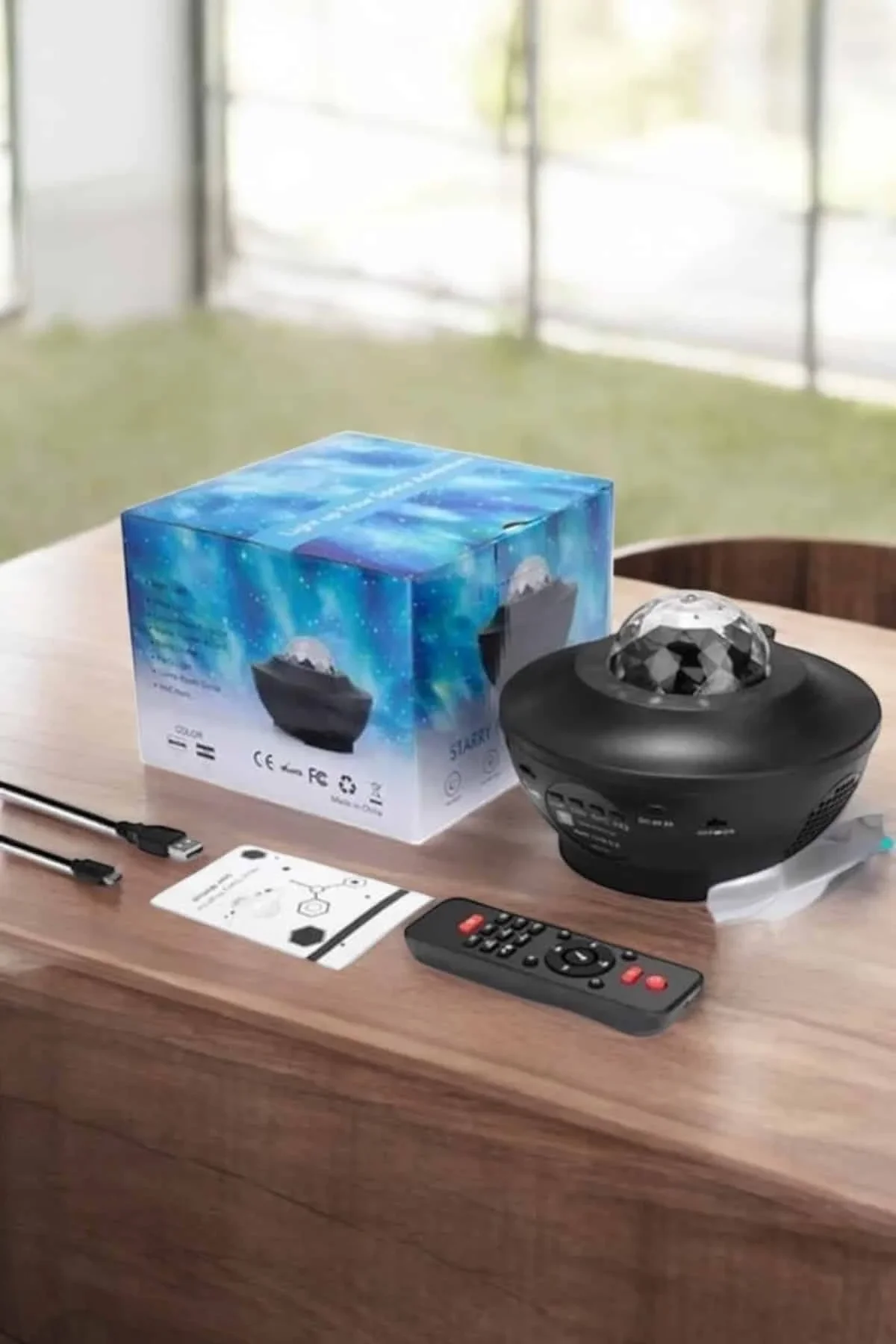 Projektör Yıldız Gece Lambası Disko Topu Bluetooth Bağlantılı Taşınabilir Şarjlı - Just Cheap Store Görsel 4