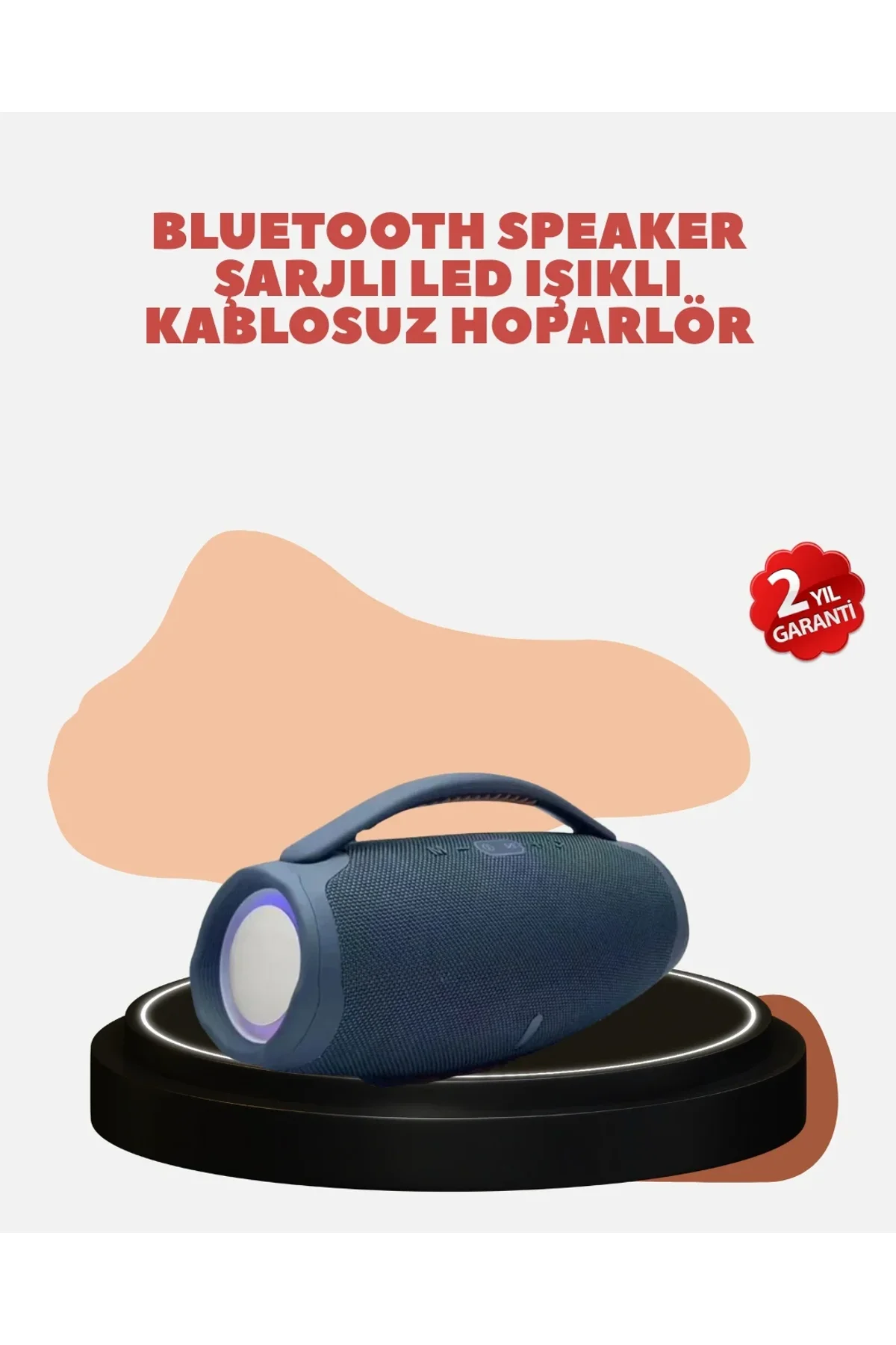 Renkli Led Efektli Suya Dayanıklı Taşınabilir Kablosuz Hoparlör - Just Cheap Store Görsel 2