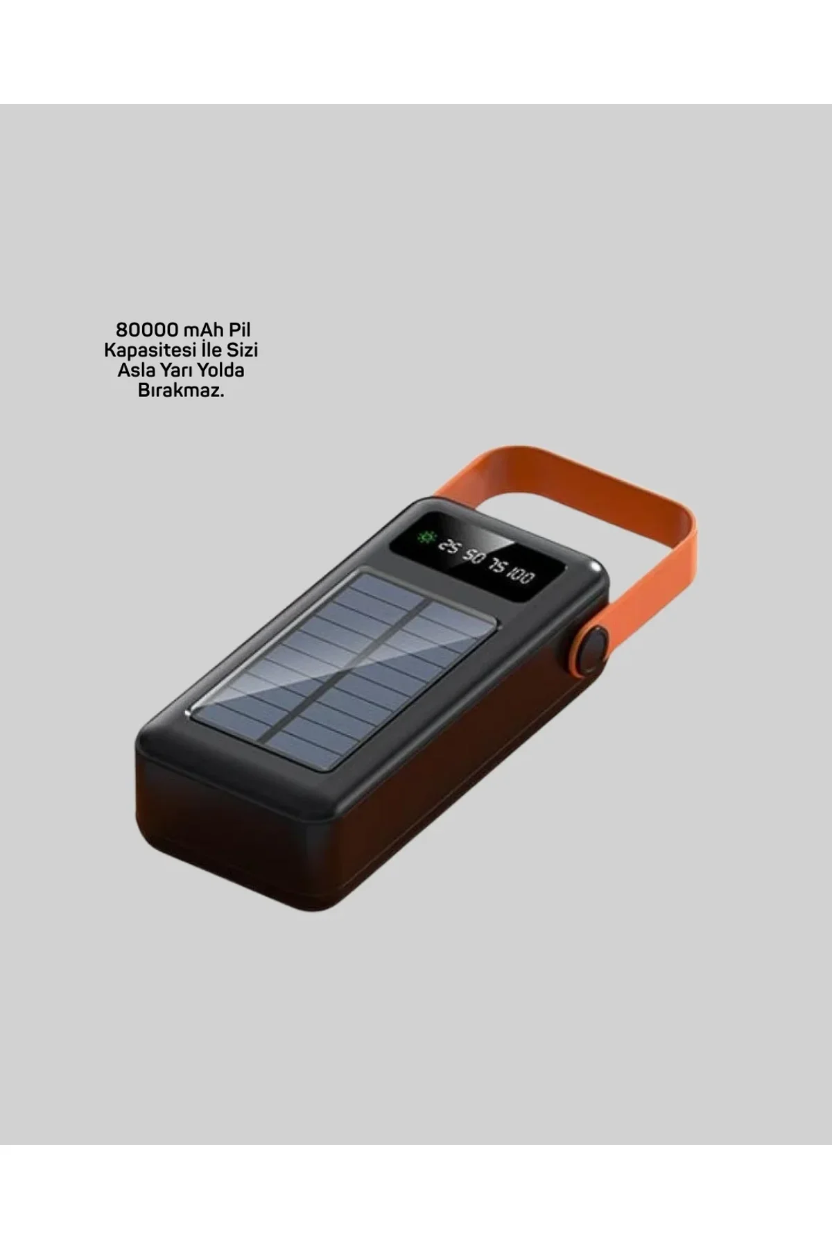 80000 Mah Solar Powerbank Göstergeli Fenerli Hızlı Şarj Taşınabilir Şarj Cihazı - Just Cheap Store Görsel 4