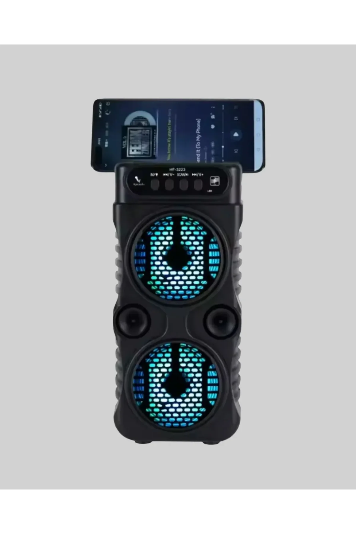 Bluetooth Bağlantılı Taşınabilir Hoparlör – Led Işıklı, Fm Radyolu, Mikrofon Girişli - Just Cheap Store Görsel 5