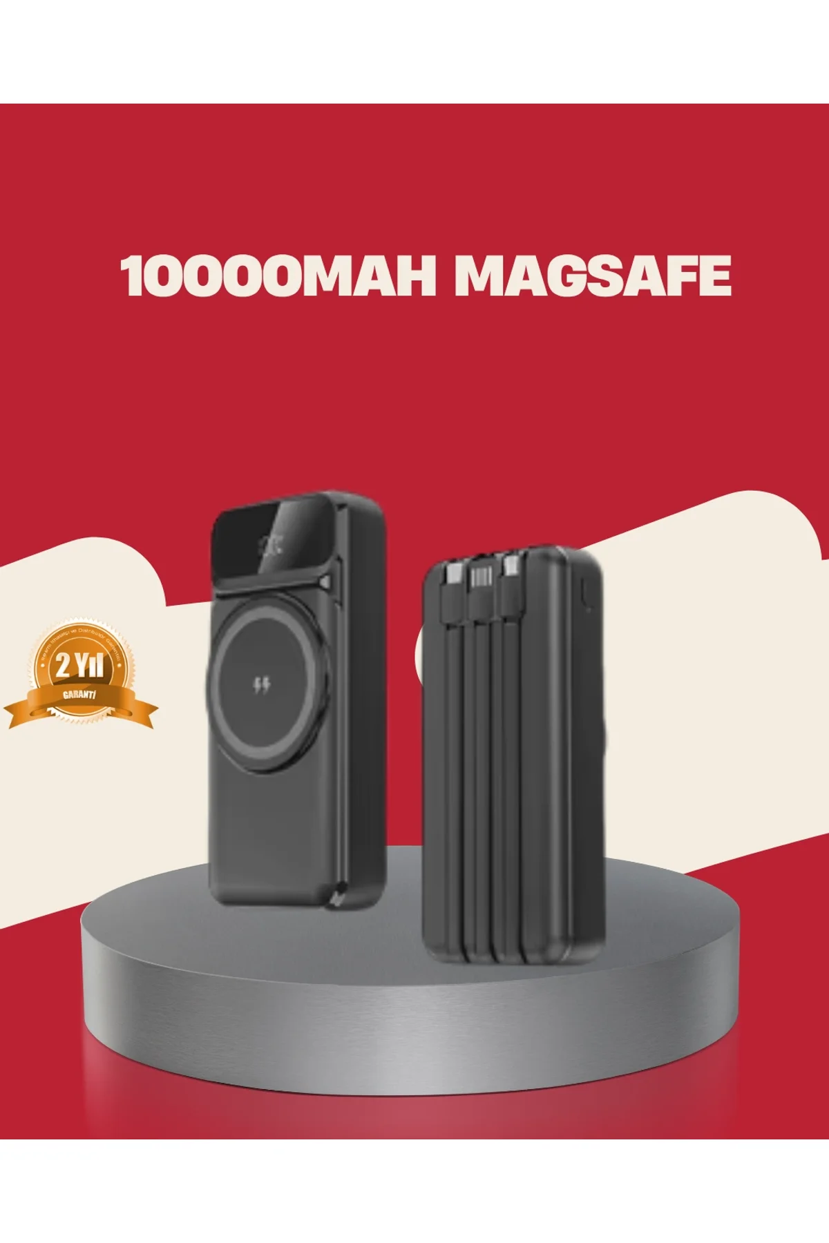 Kablosuz 15w Şarj Destekli 10000 Mah Taşınabilir Powerbank – Hızlı Şarj Özellikli