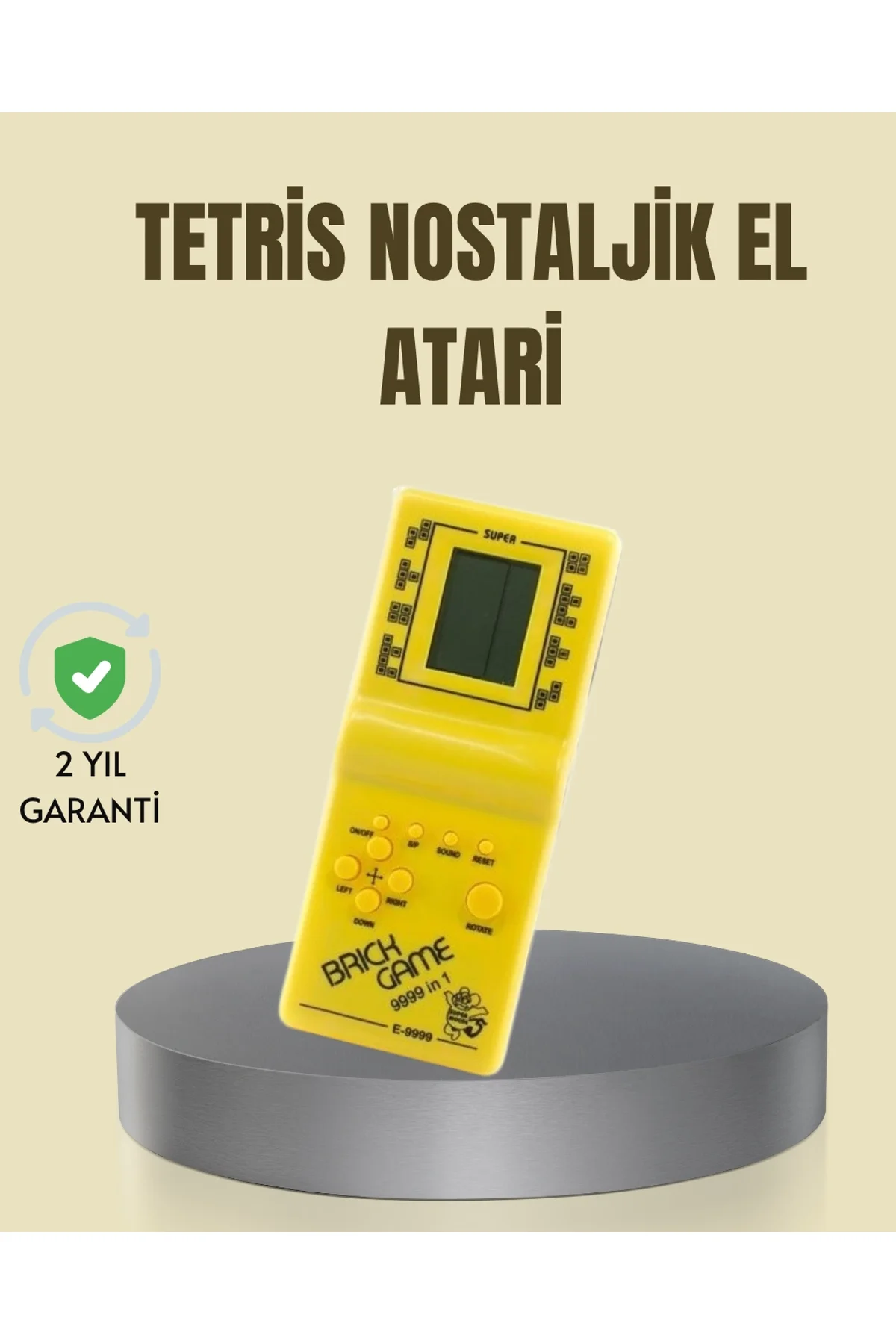 Taşınabilir Tetris Oyunu El Konsolu – Dayanıklı Plastik, Pil İle Çalışan Retro Oyun Aleti