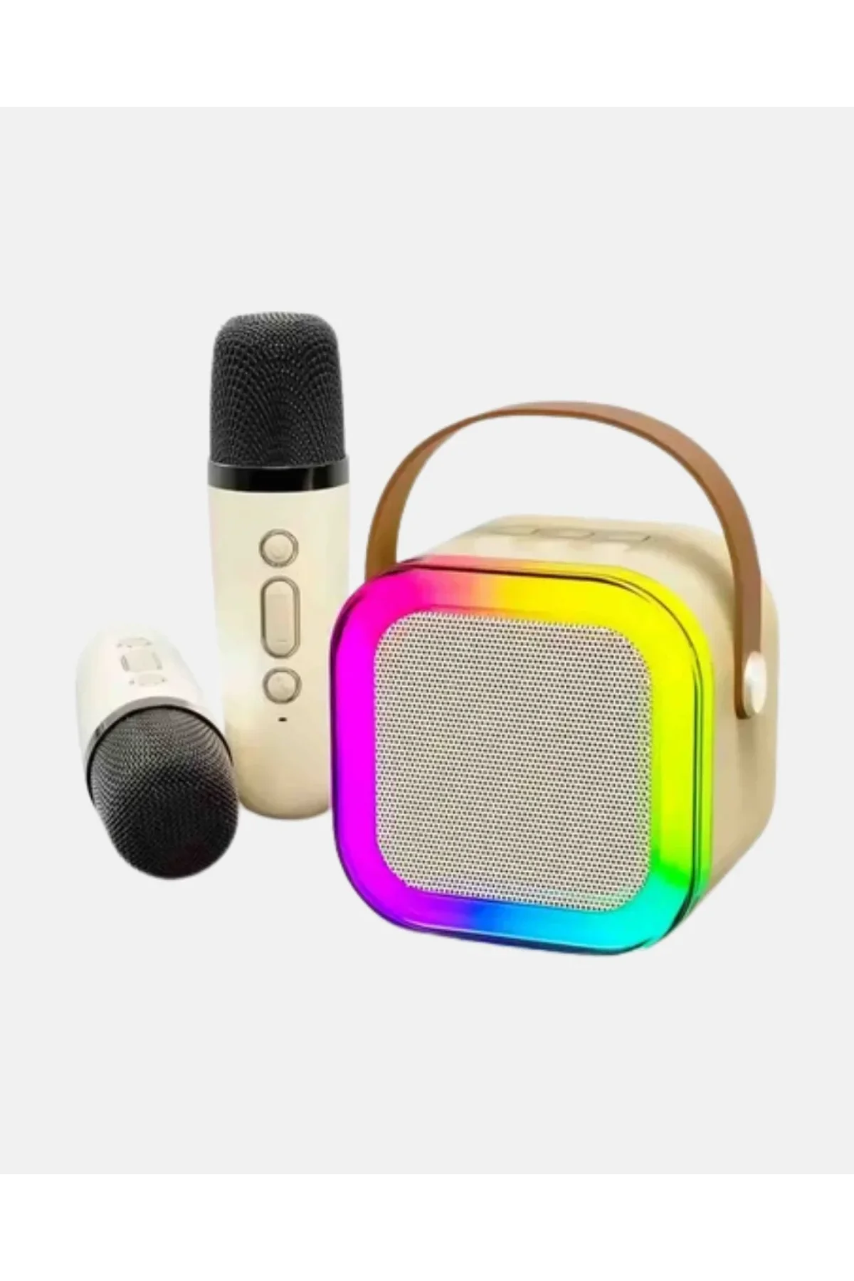 Karaoke Hoparlör Taşınabilir Çift Mikrofonlu Ve Led Işıklı Bluetooth 5.0 - Just Cheap Store Görsel 3