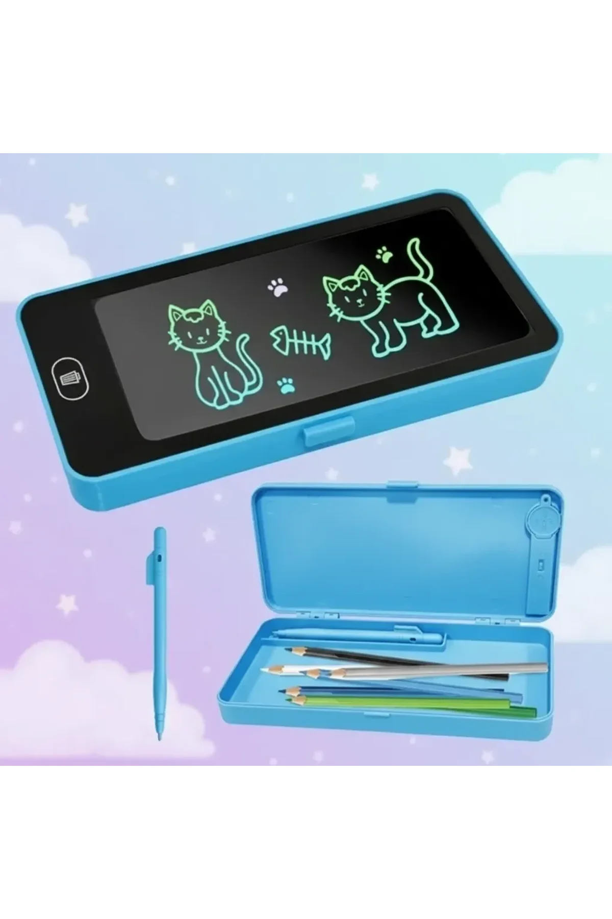 Lcd Dokunmatik Ekranlı Kalemlik Mavi Renkli - Just Cheap Store Görsel 2