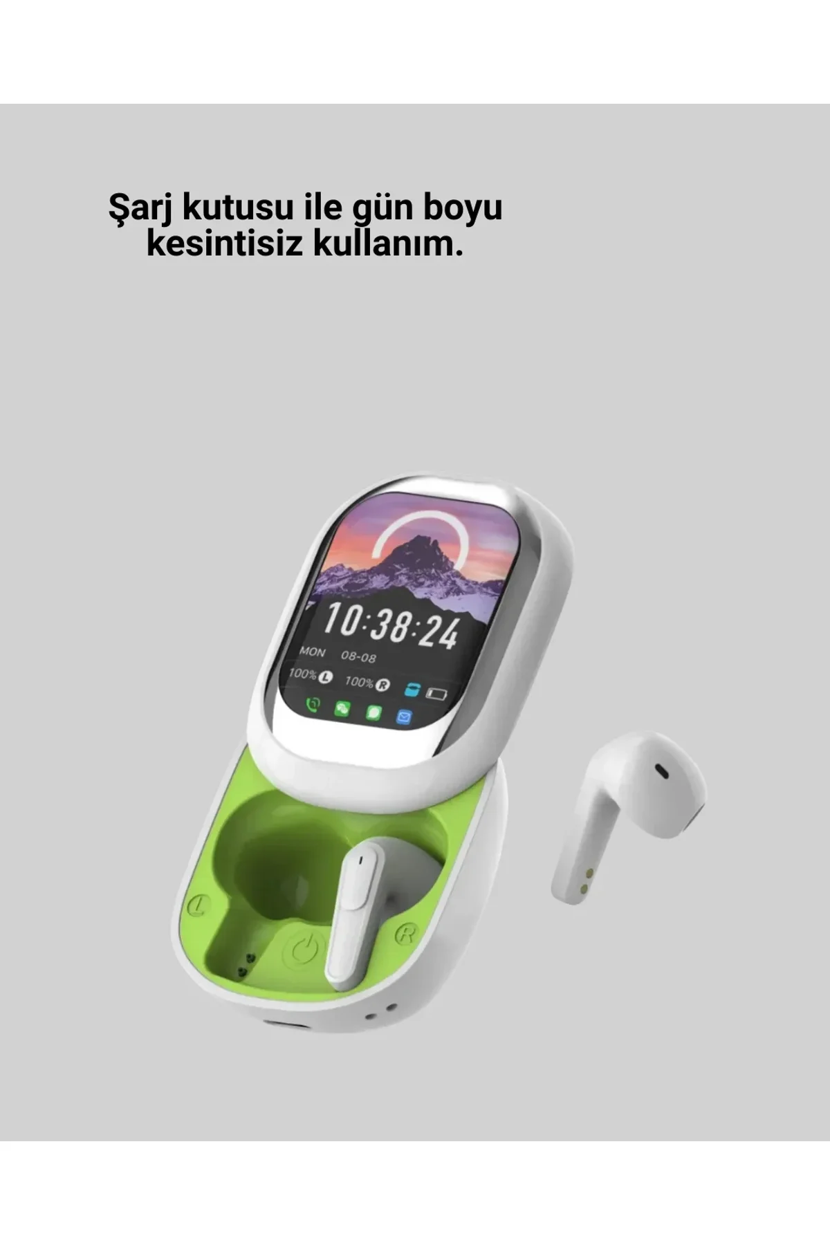 Şık Tasarımlı Siyah Beyaz Kablosuz Kulaklık Çoklu Dil Destekli - Just Cheap Store Görsel 4