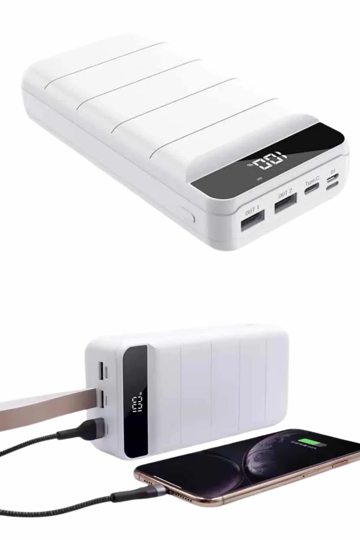 50.000 Mah Powerbank Turbo Hızlı Led Göstergeli Android İos Uyumlu Taşınabilir Askılı - Just Cheap Store Görsel 4