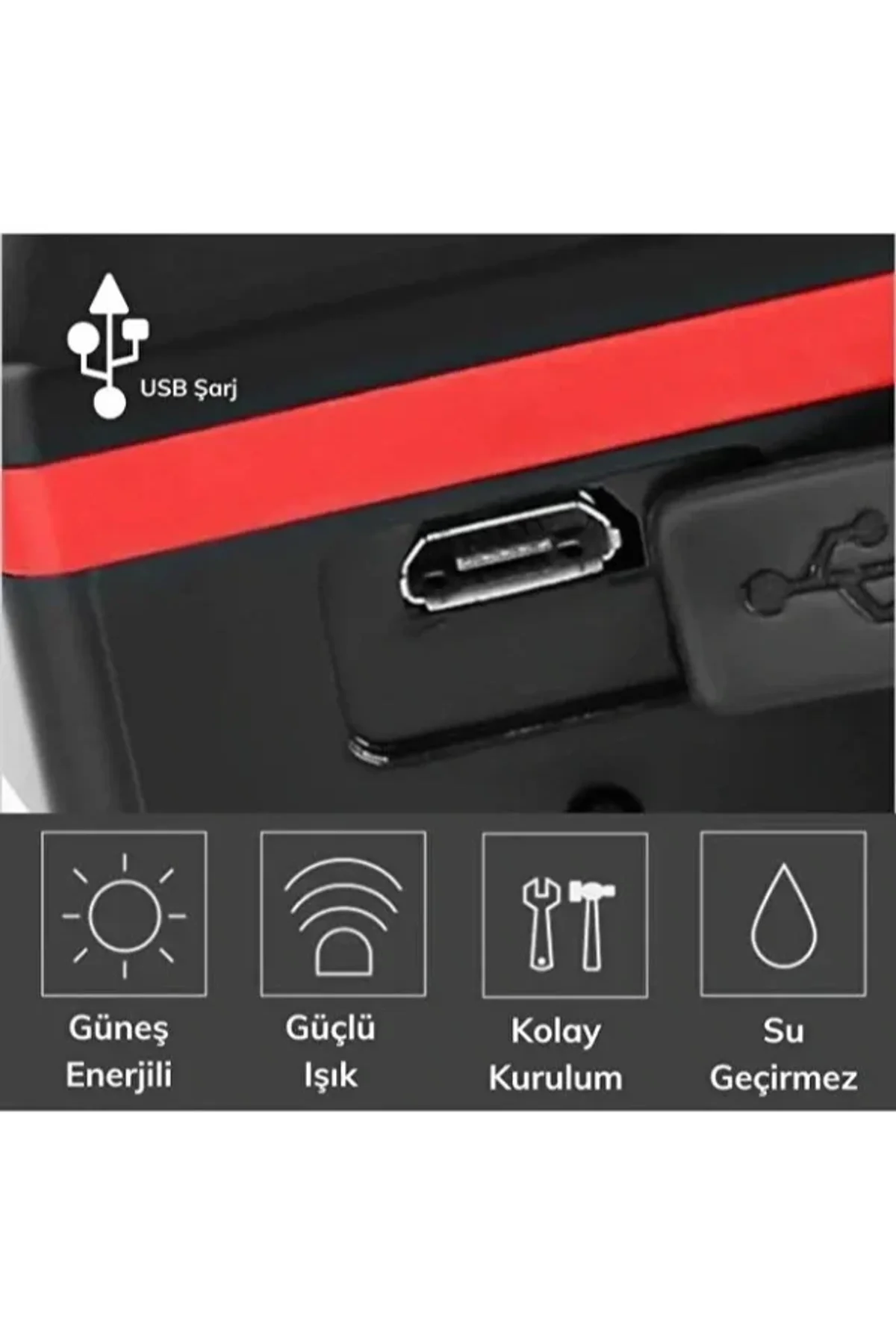 Güneş Enerjili Bisiklet Işıklı Korna - Just Cheap Store Görsel 5