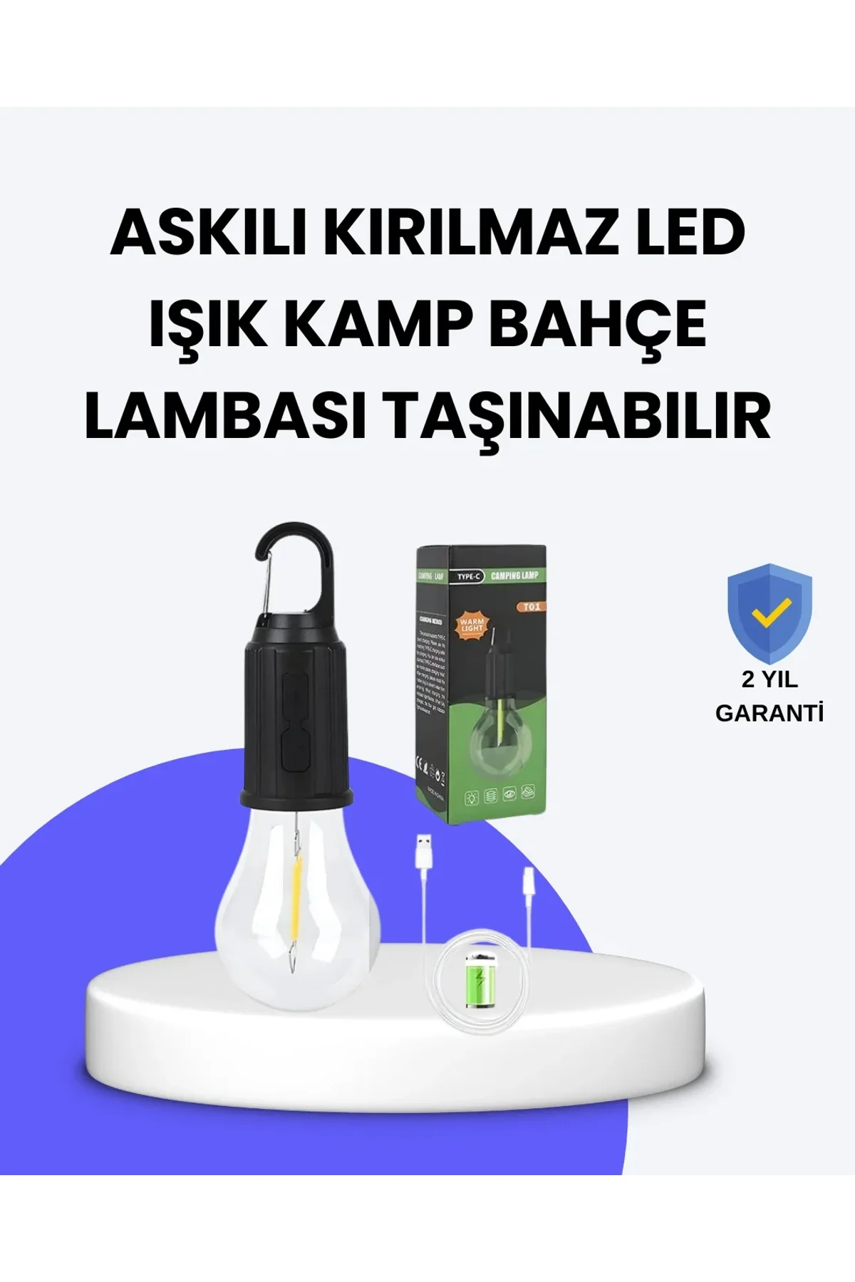 Çok Yönlü Asma Kancalı Kamp Işığı - Just Cheap Store Görsel 2