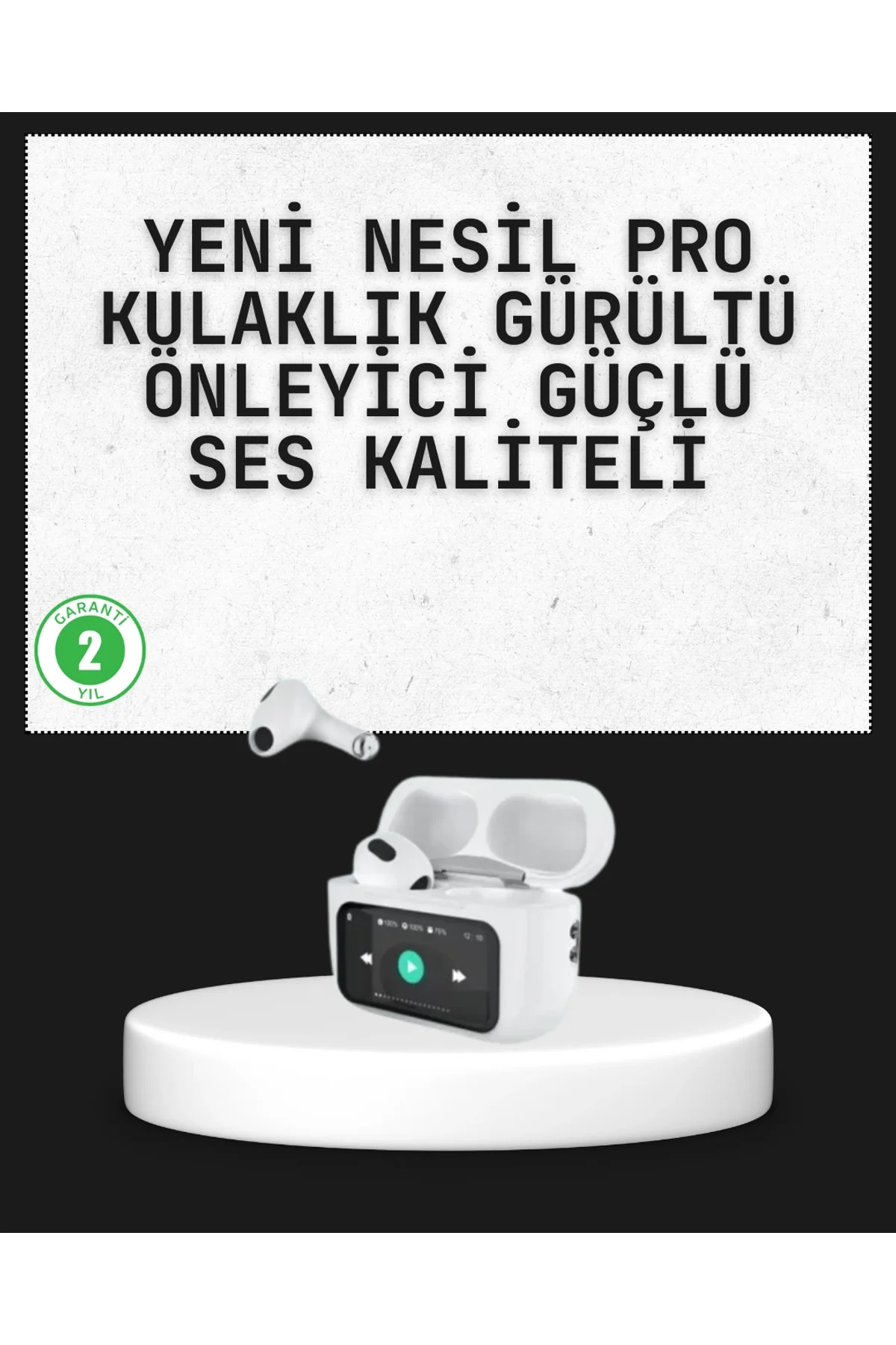 Akıllı Sensörlü Su Geçirmez Bluetooth Kulaklık Güçlü Batarya Ve Bass
