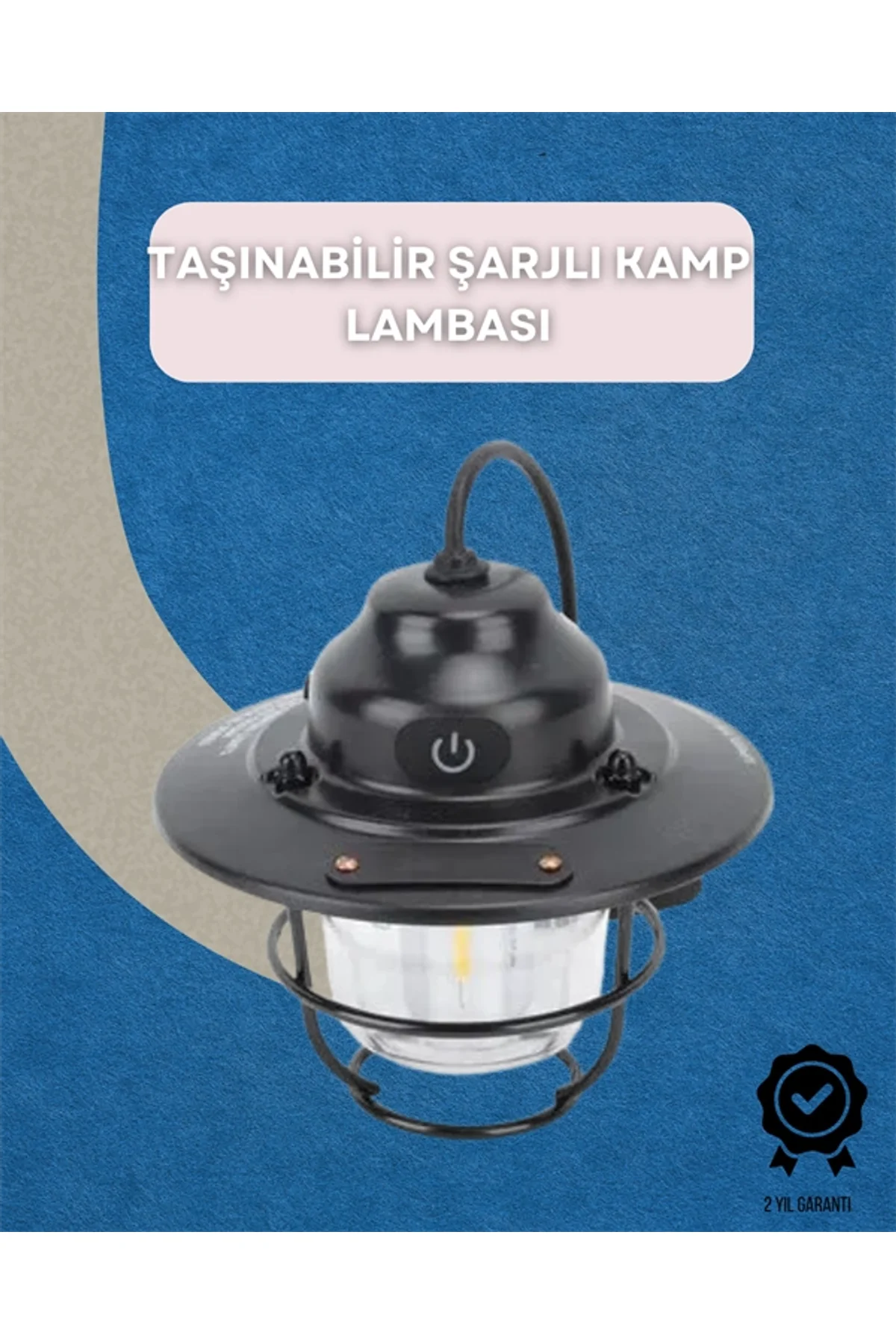 Dış Mekan İçin Şık Led Fener – 4400mah Pil, Ipx4 Su Geçirmez, Asılabilir