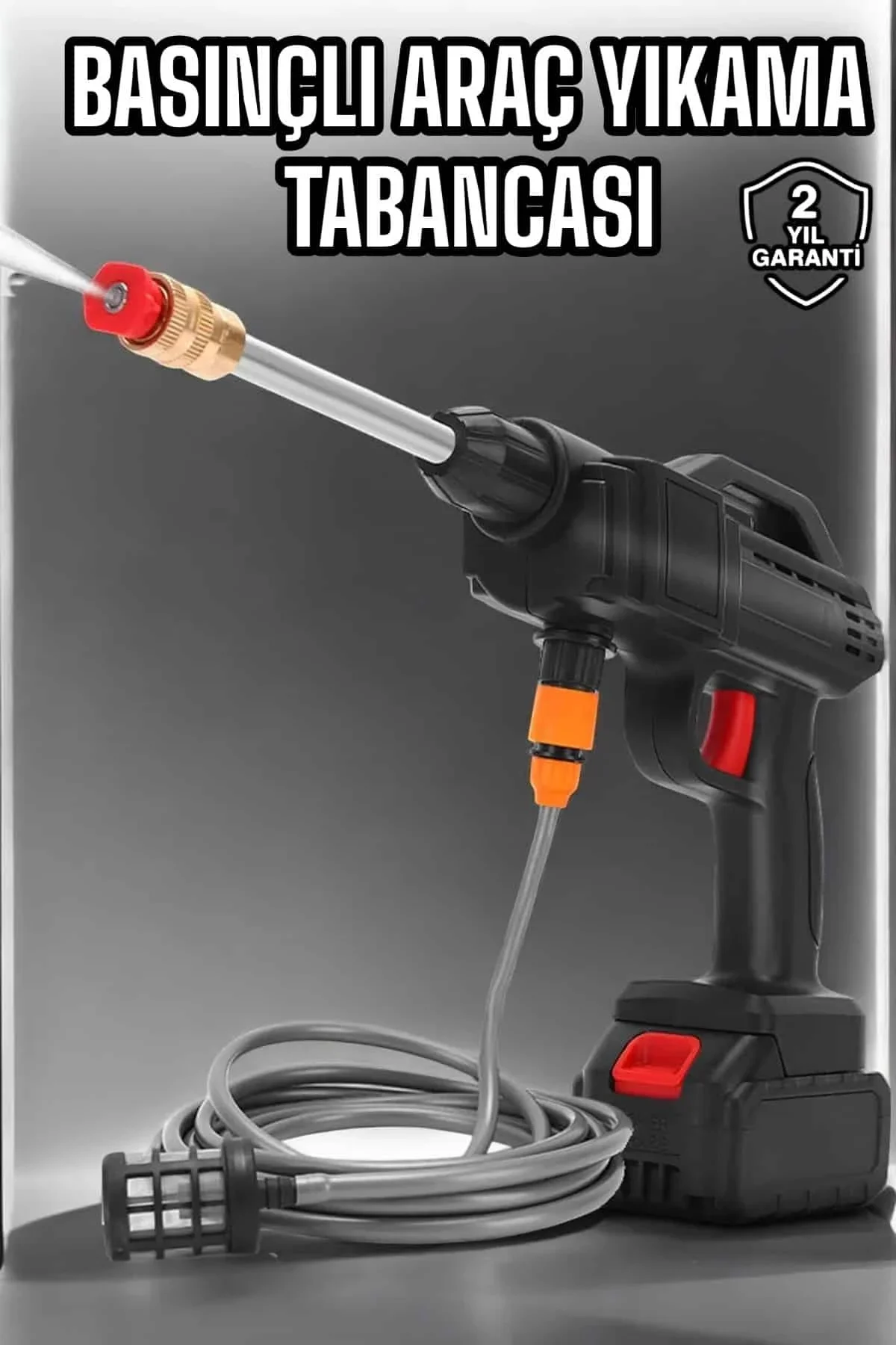 Şarjlı Oto Yıkama Tabancası Su Basınçlı Hazneli Bataryalı - Just Cheap Store Görsel 2