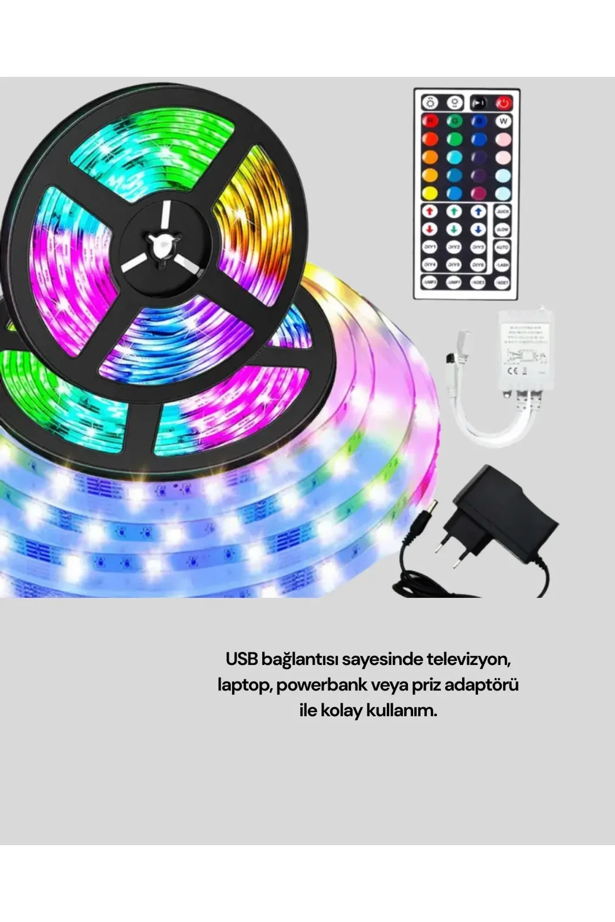 Bluetooth Kontrollü Smart Şerit Led 10m Sese Duyarlı Rgb Aydınlatma - Just Cheap Store Görsel 5