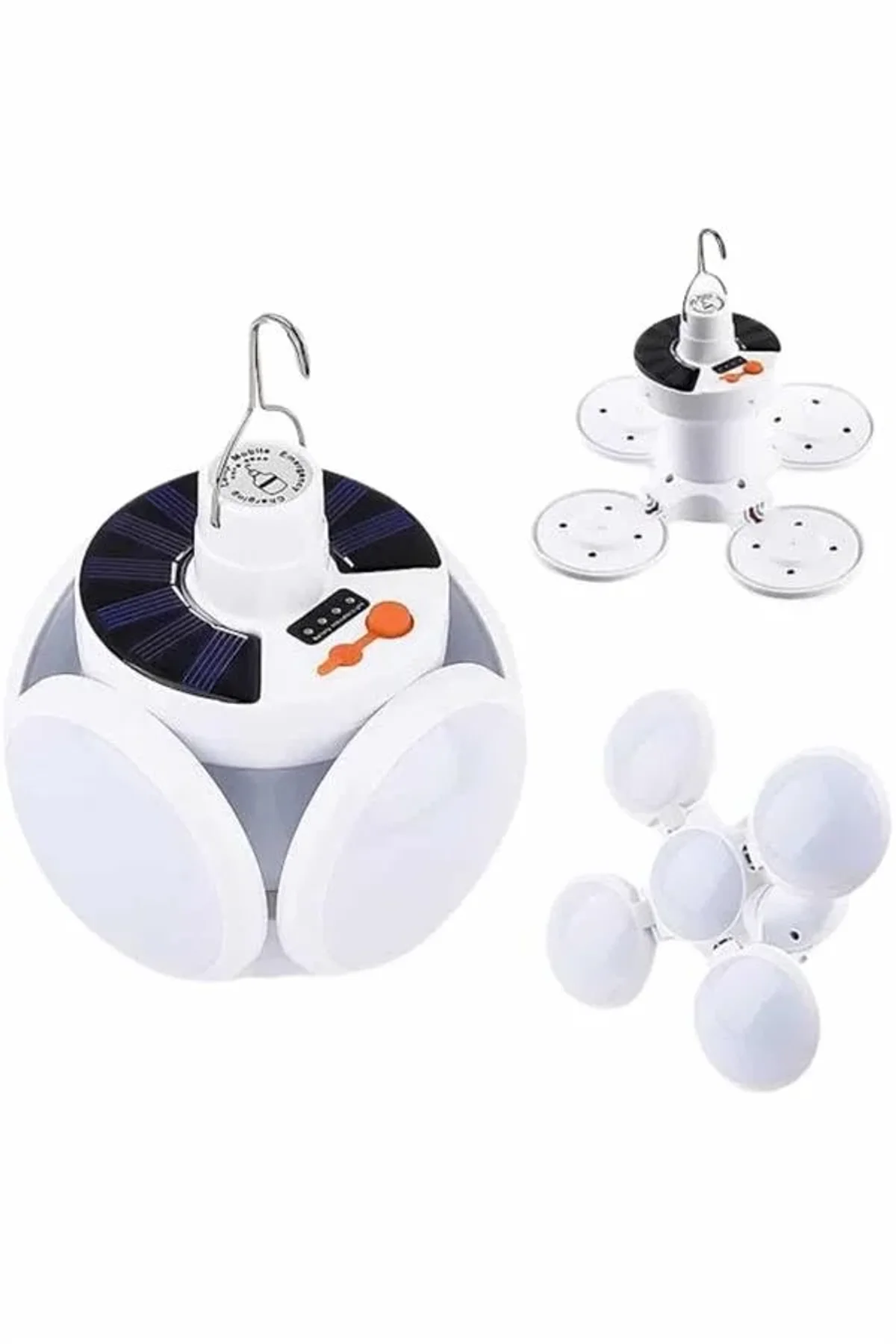5 Kanatlı Bahçe Aydınlatma Led Askılı Solar Güneş Enerji Usb Sarjlı - Just Cheap Store Görsel 2