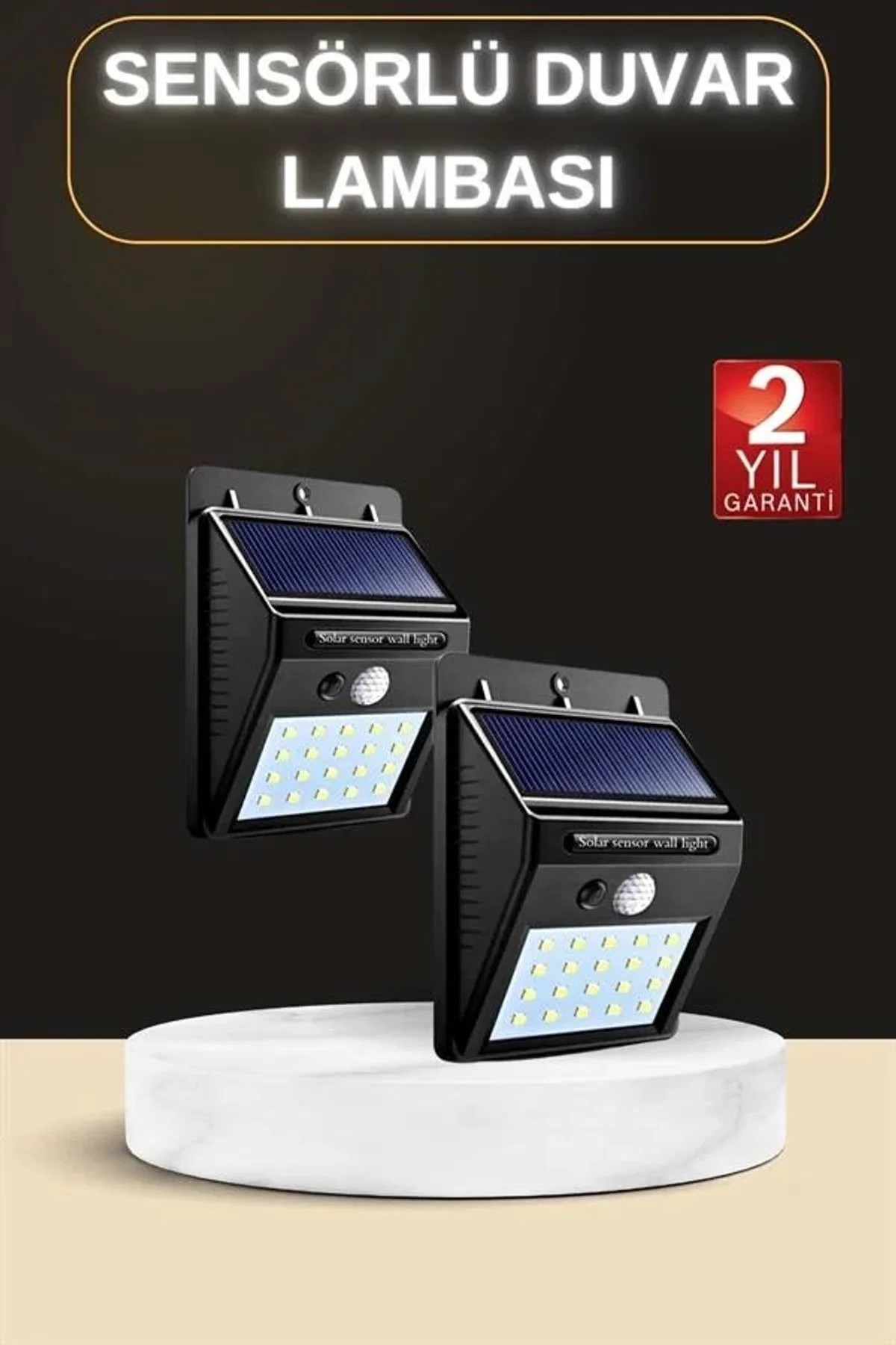 Bahçe Aydınlatma Sensörlü Güneş Enerjili Duvar Lambası 40 Led Işık - Just Cheap Store Görsel 3