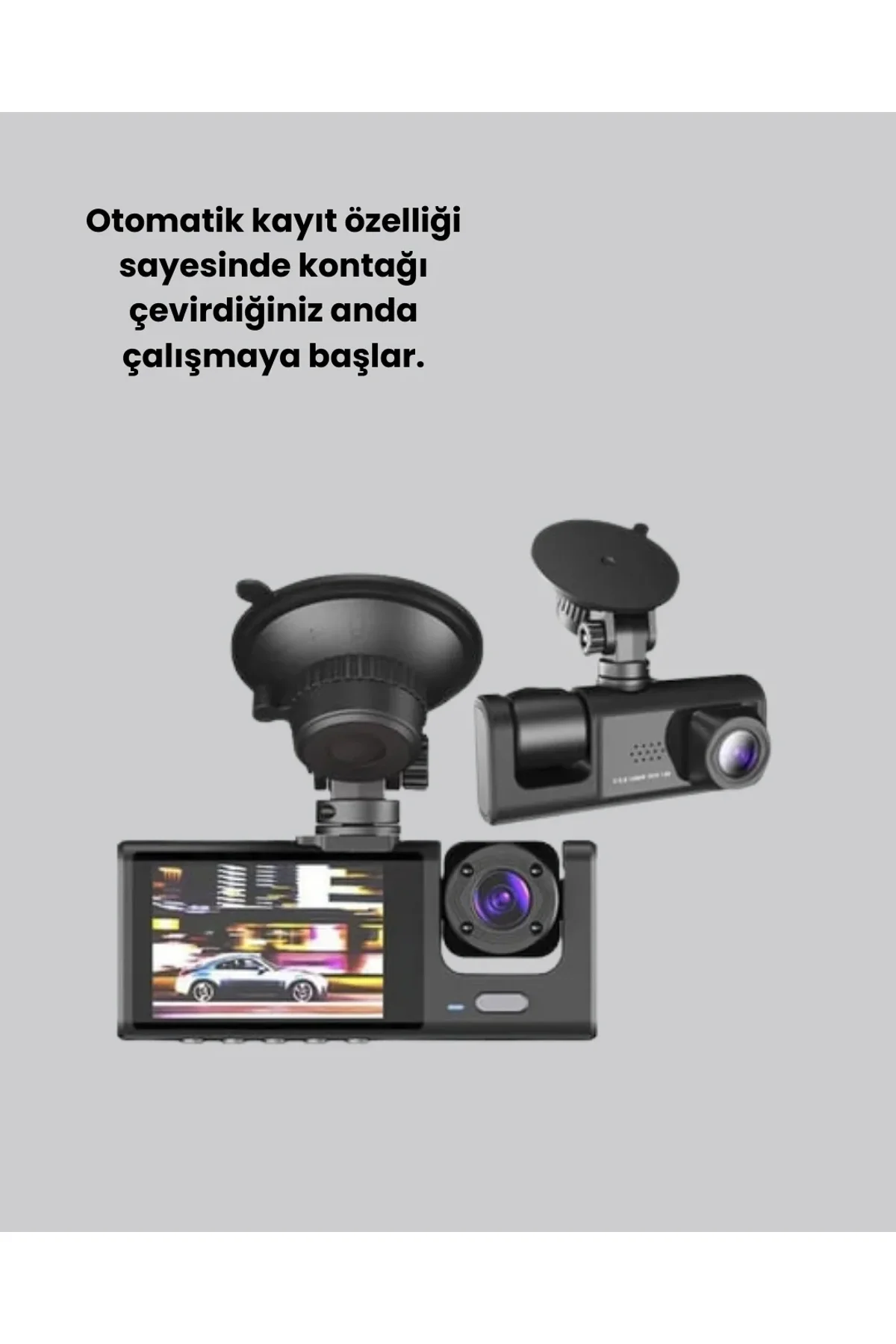 Full Hd Araç Kamerası Çift Yönlü Kayıt Ve Darbe Sensörü - Just Cheap Store Görsel 3