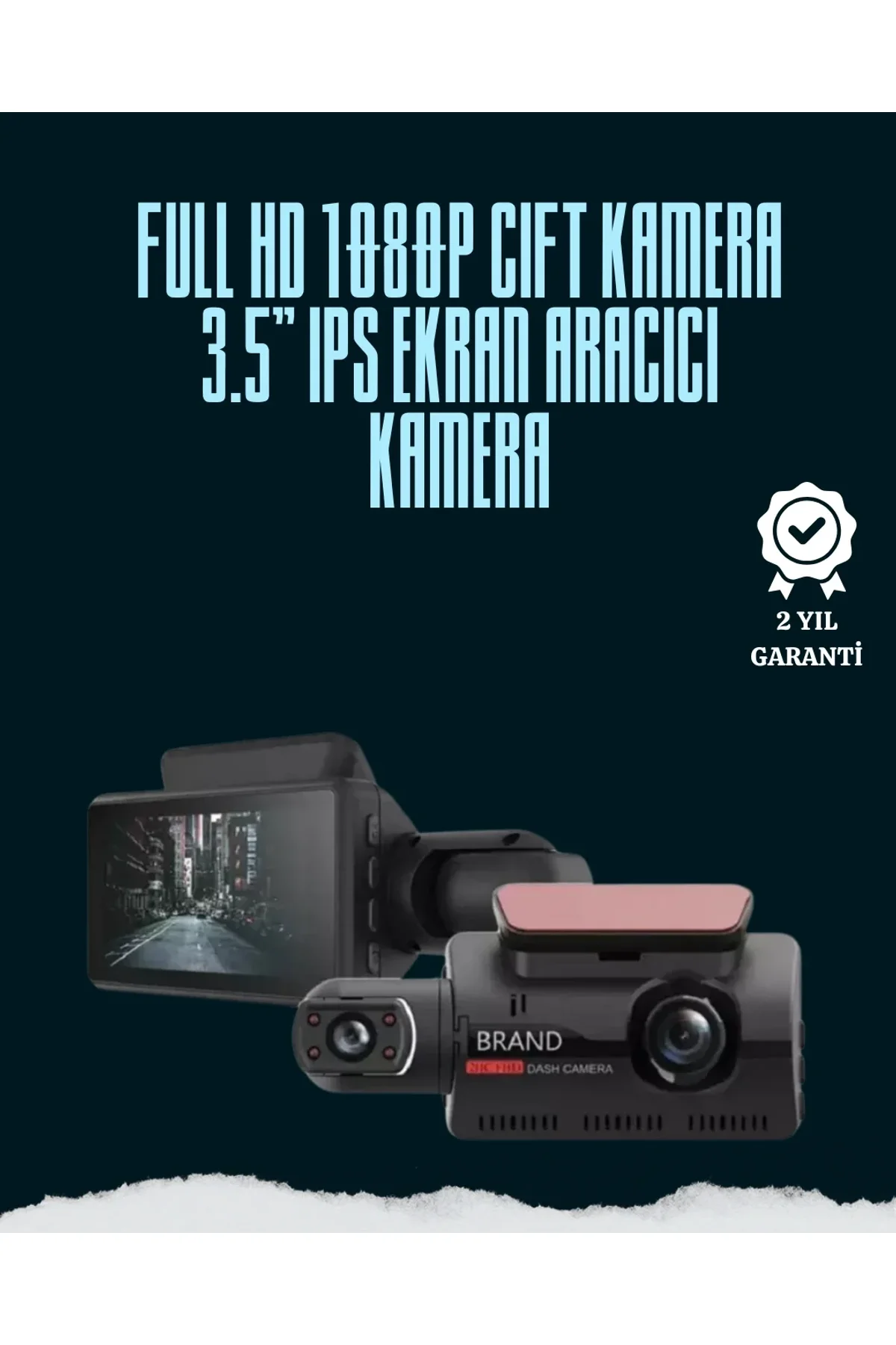 Çift Lensli Araç İçi Kamera – Park Koruma, Gece Görüş Ve Tarih Damgası - Just Cheap Store Görsel 2