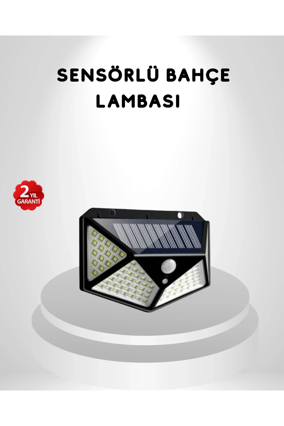 100 Led Güneş Enerjili Bahçe Lambası – Pır Sensörlü, Ip65 Su Geçirmez Dış Mekan Aydınlatma