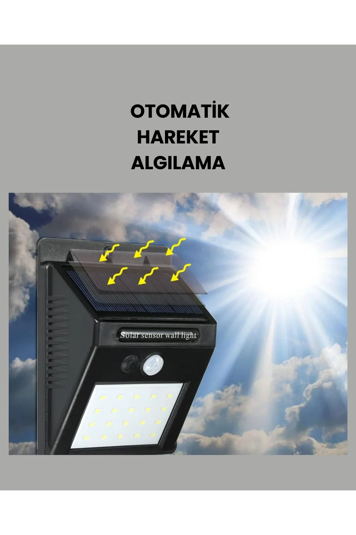 144 Led'li Geniş Aydınlatma Alanına Sahip Güneş Enerjili Güvenlik Lambası - Just Cheap Store Görsel 5