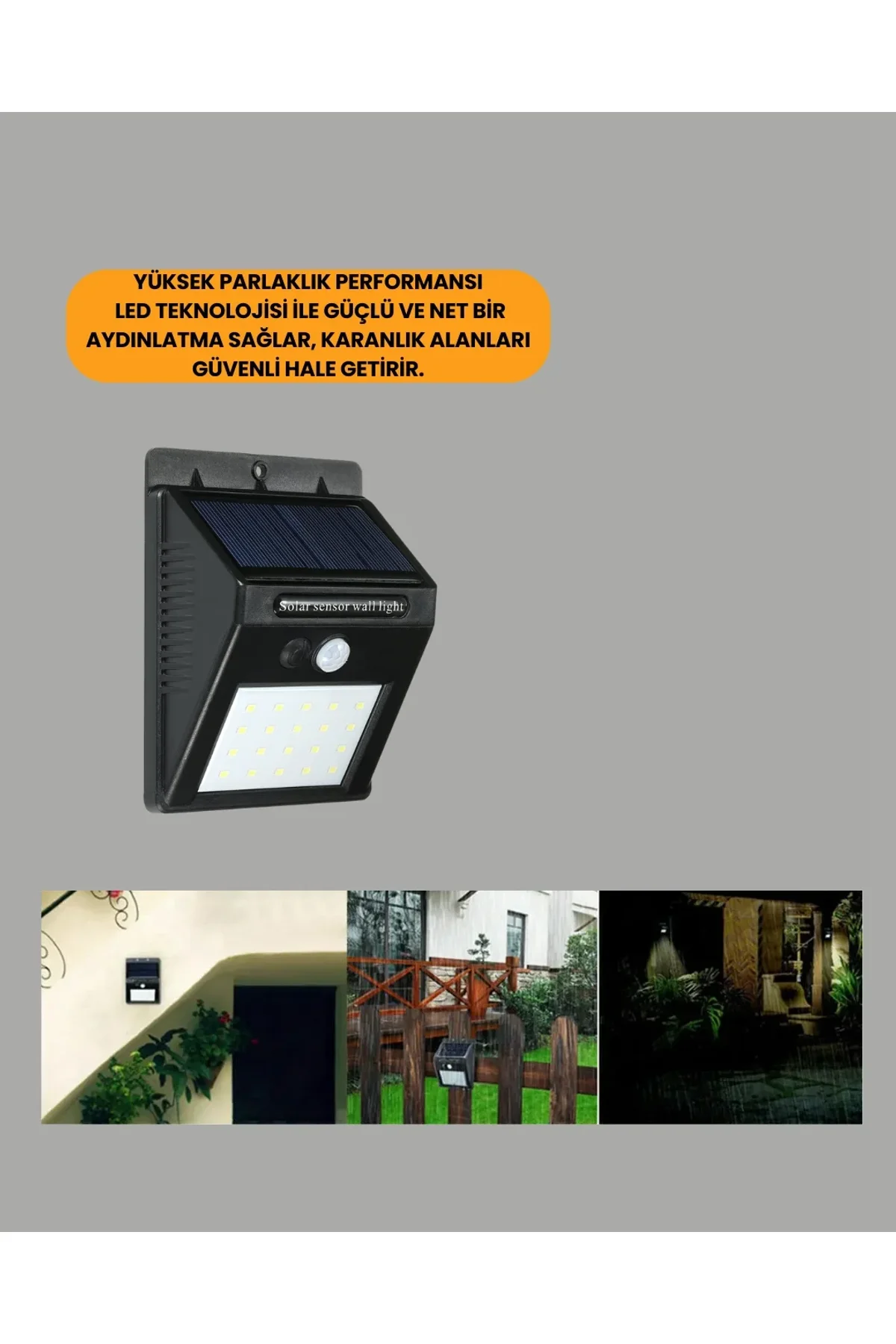Enerji Tasarruflu Ve Otomatik Sensörlü Led Güneş Işığı – Dış Mekan Uyumlu - Just Cheap Store Görsel 4