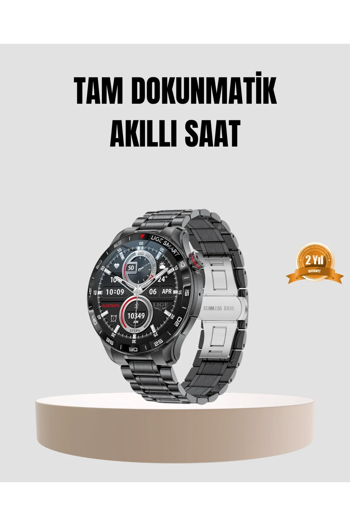 100mah Şarjlı Akıllı Saat – Mesaj Bildirimi, Müzik Kontrolü Ve Ergonomik Tasarım