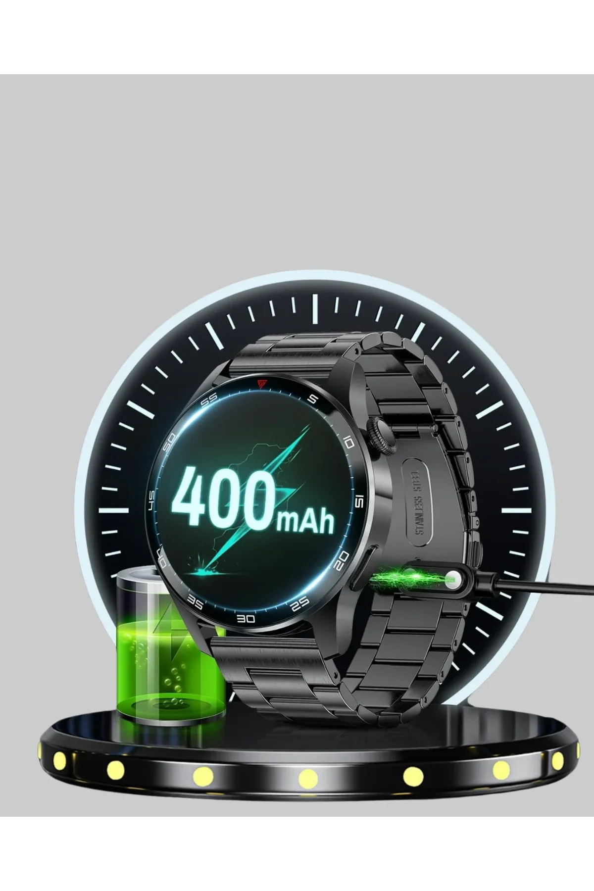100mah Şarjlı Akıllı Saat – Mesaj Bildirimi, Müzik Kontrolü Ve Ergonomik Tasarım - Just Cheap Store Görsel 4