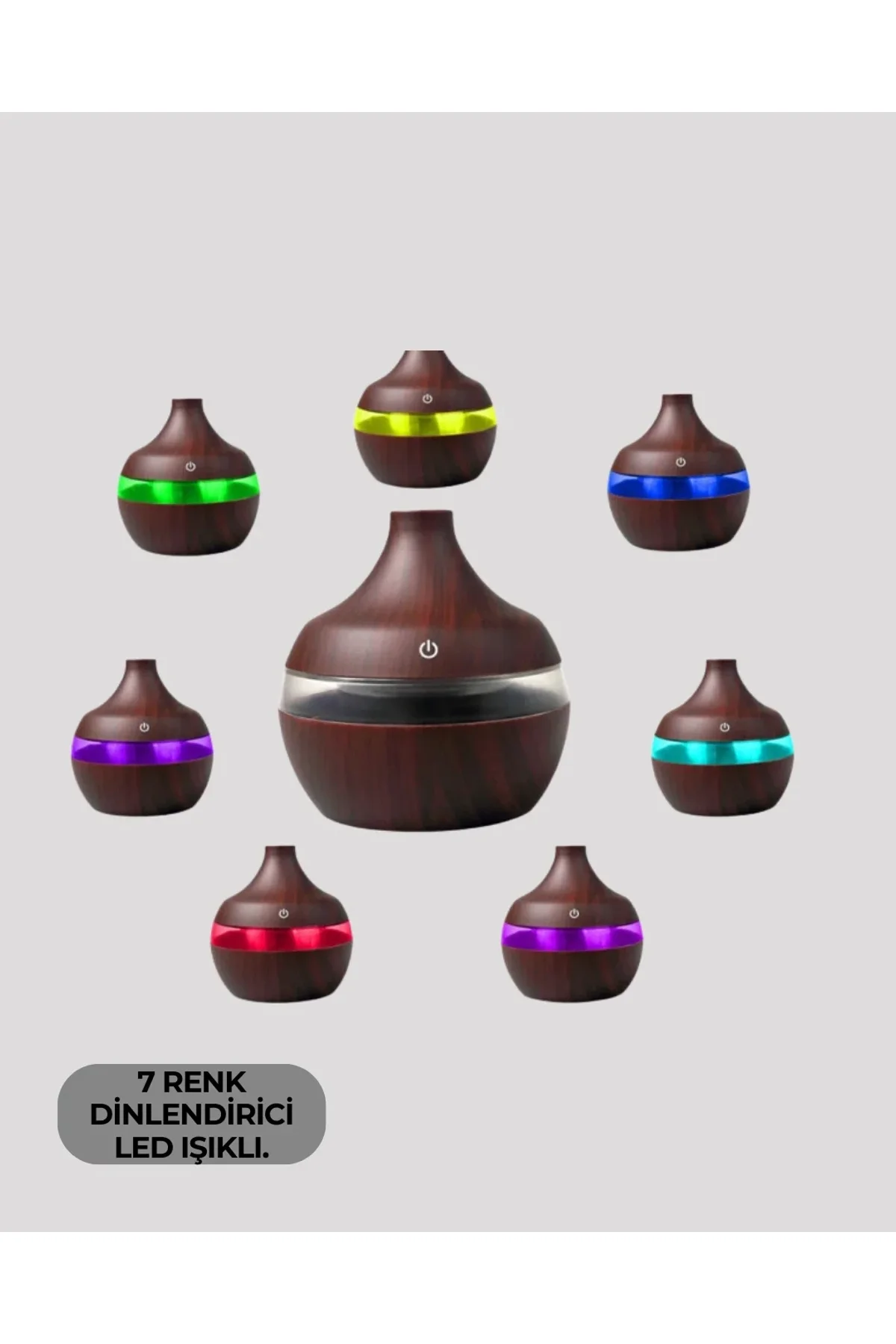 7 Renk Led Işıklı Ultrasonik Aroma Difüzör 300 Ml - Just Cheap Store Görsel 4