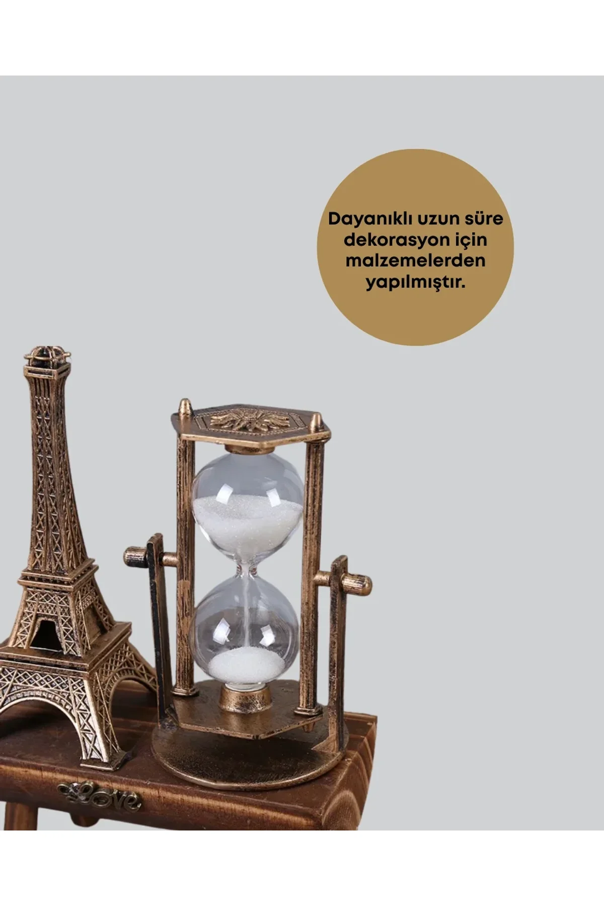 Ahşap Kum Saati – Vintage Tasarımlı Masa Dekoru - Just Cheap Store Görsel 5